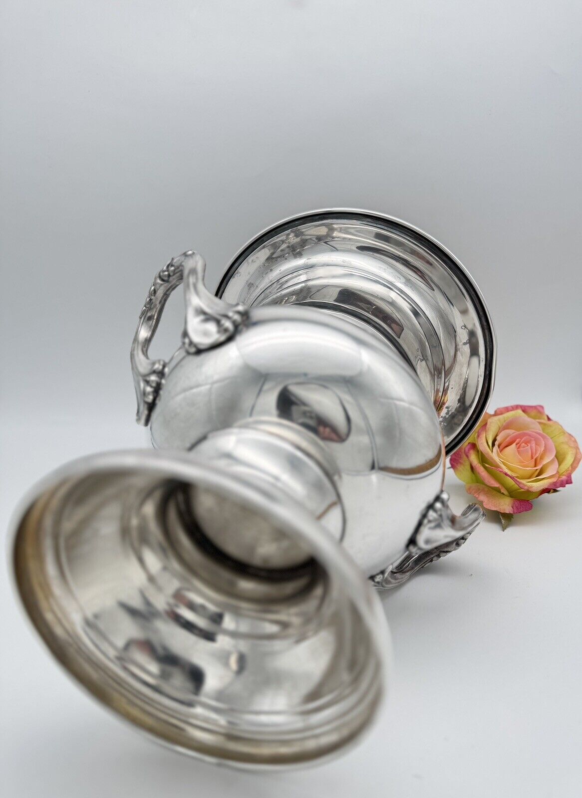 VINTAGE Newport Gorham Silverplate Urn Trophy STYLE Champagne Ice Bucket 10"