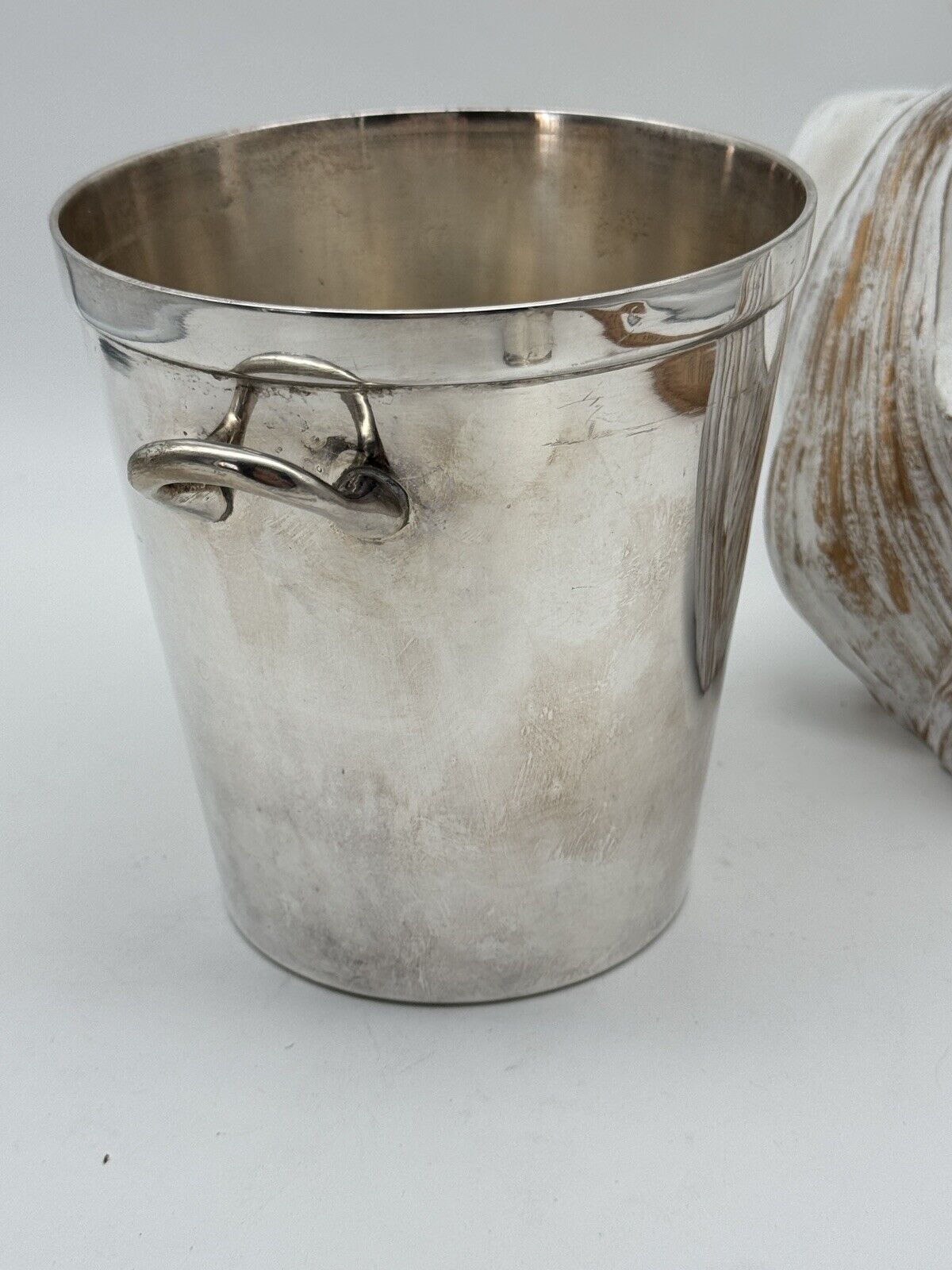 Vintage Silverplate Ice Bucket Pottery Barn Circa 5.5” X 5”