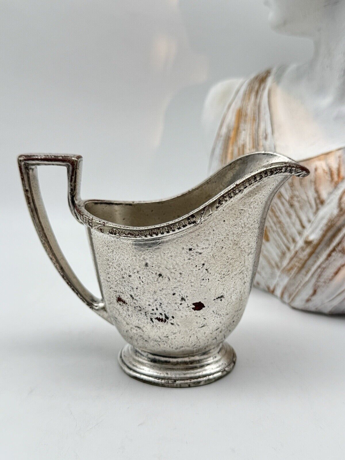 Antique Silver Soldered Hotel Ware Creamer HOTEL WASHINGTONTON Reed & Barton