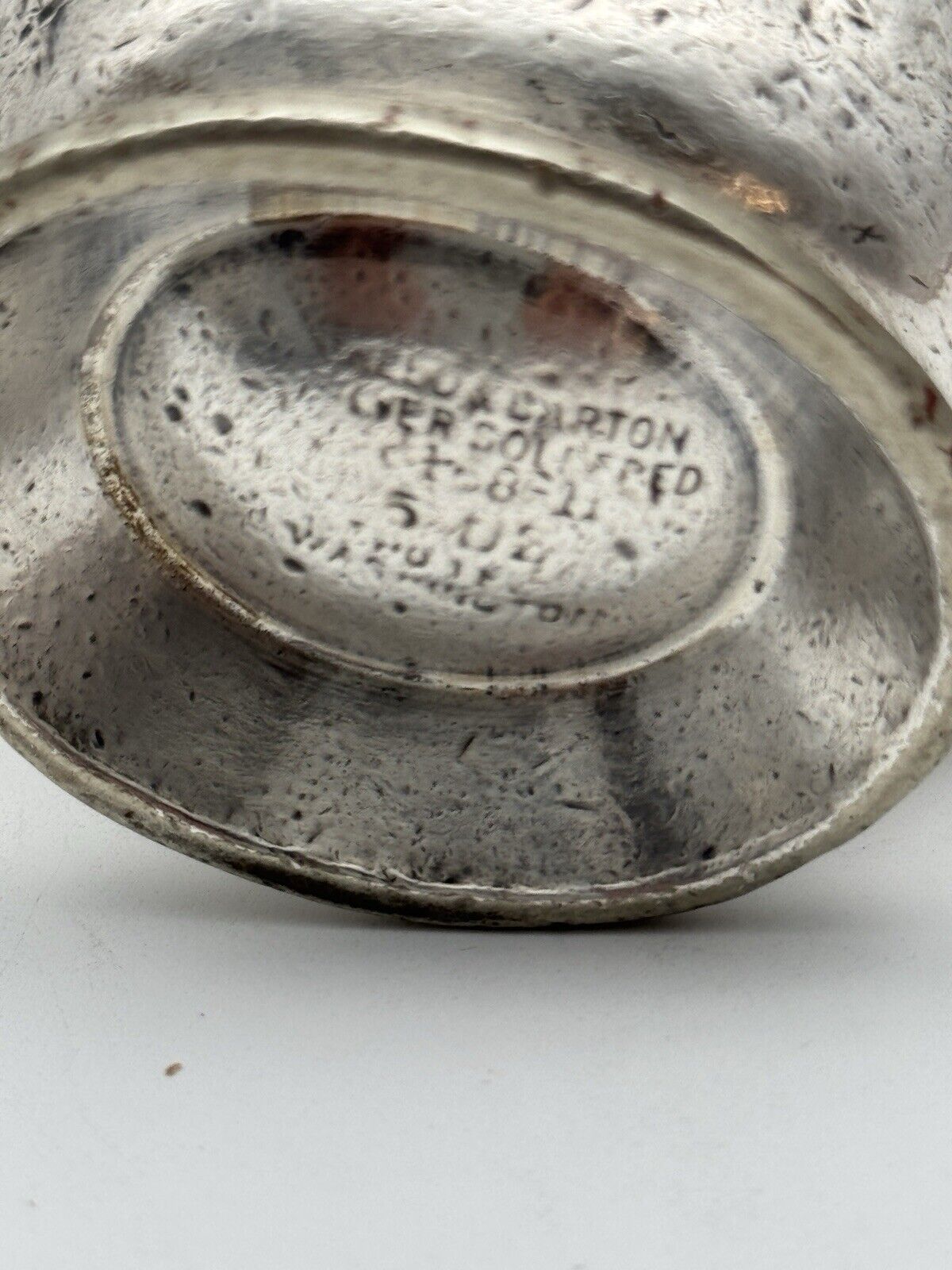 Antique Silver Soldered Hotel Ware Creamer HOTEL WASHINGTONTON Reed & Barton
