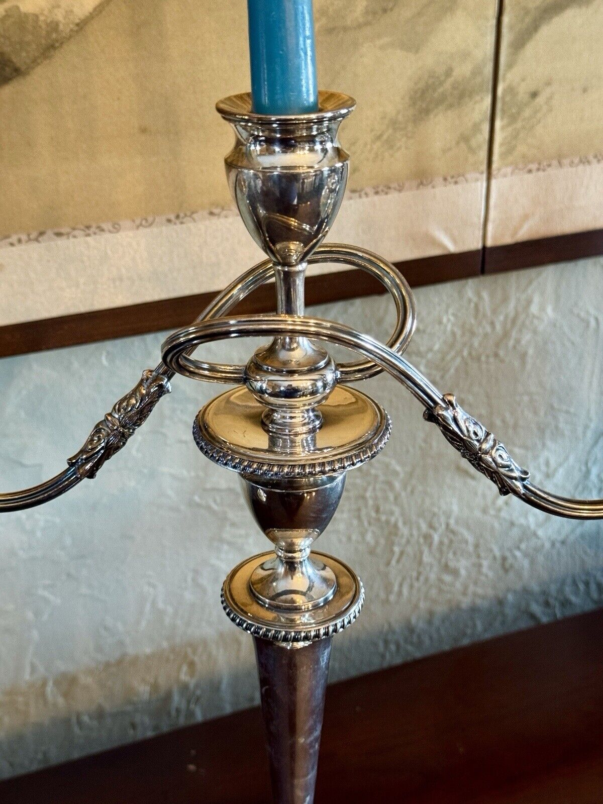 Pair Silverplate Candelabra E G Webster 3 Flame Gadroon VTG Multi Combination