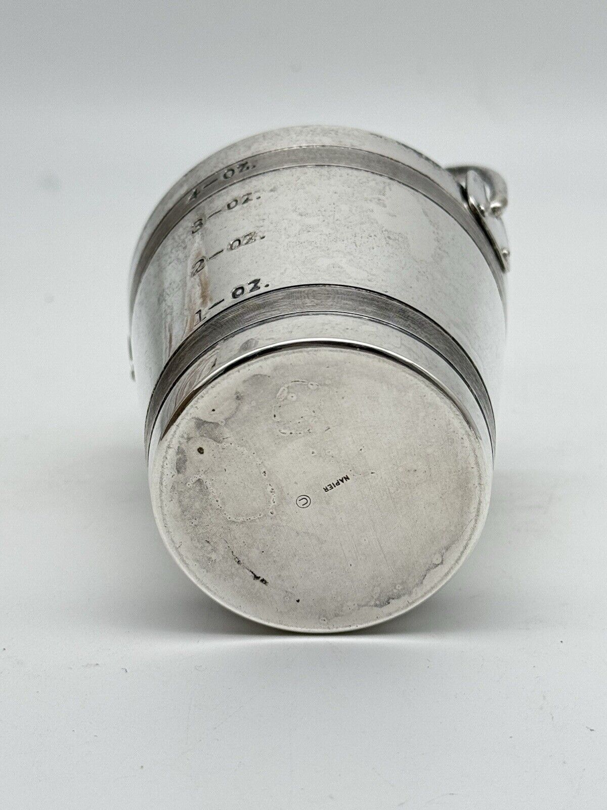 Vintage NAPIER “Bucket Full” Barware Jigger 1 To 4oz Silverplate
