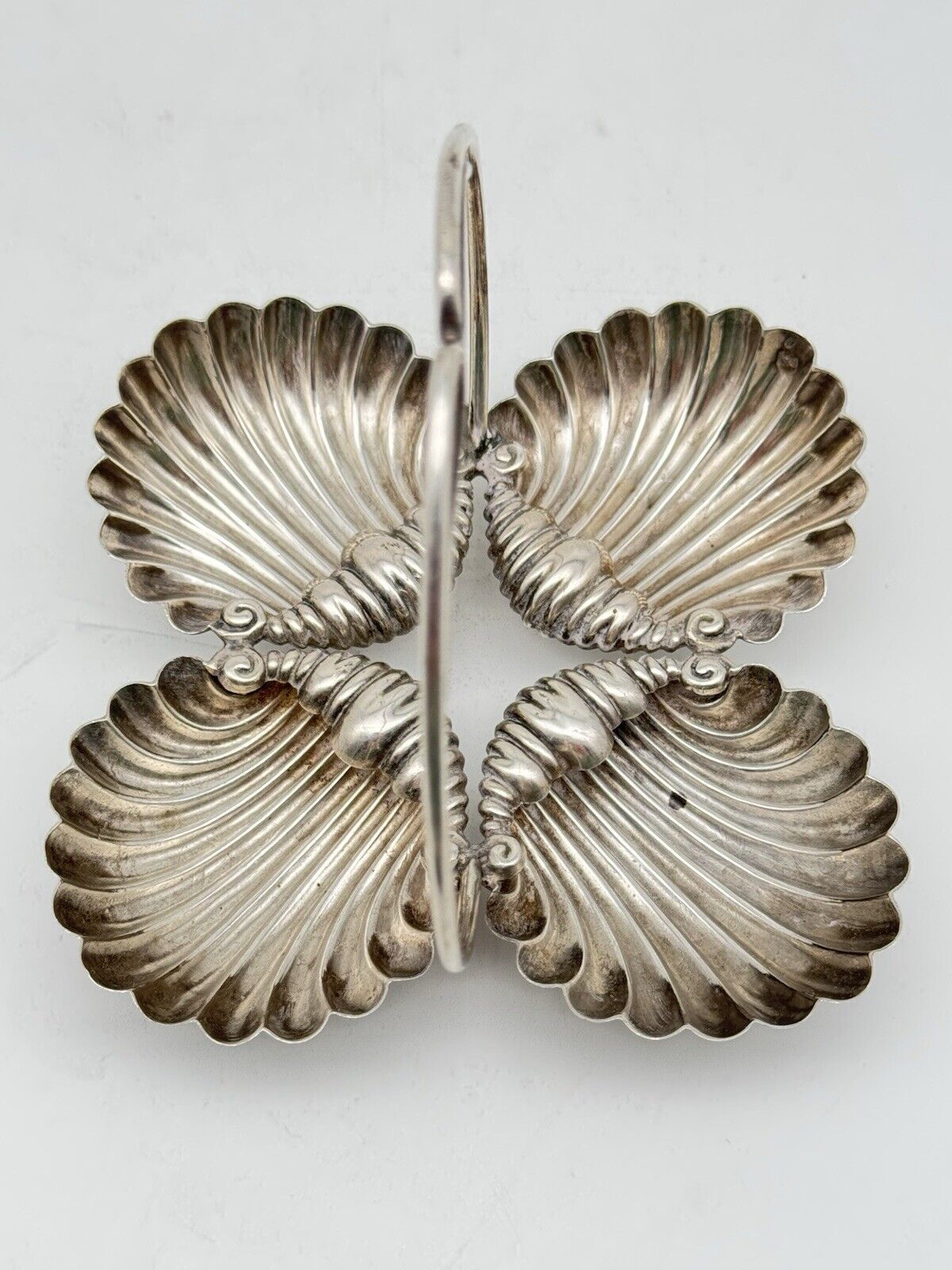 Vintage Shell Dish Portuguese Solid Silver Hallmarked 833