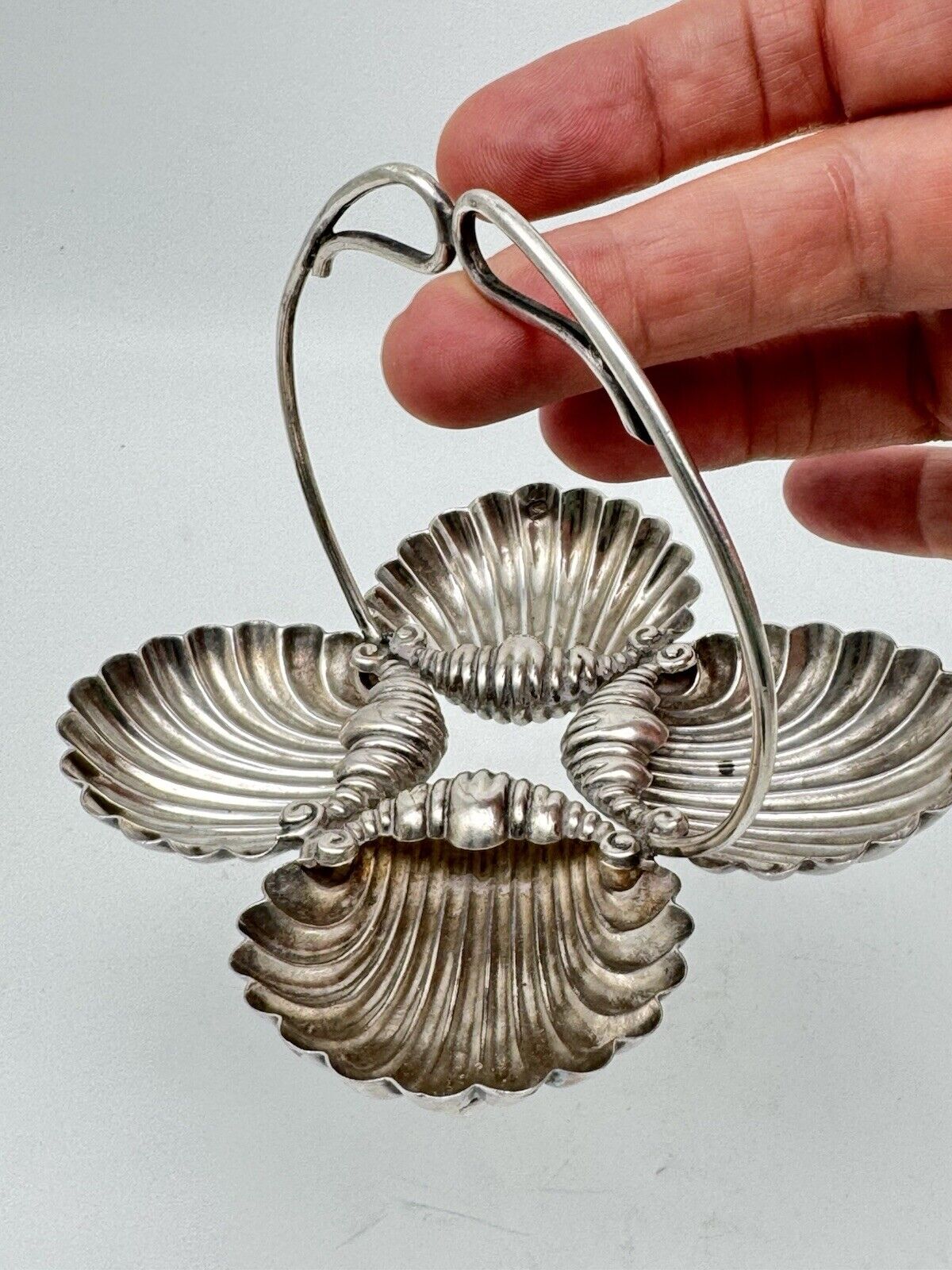 Vintage Shell Dish Portuguese Solid Silver Hallmarked 833