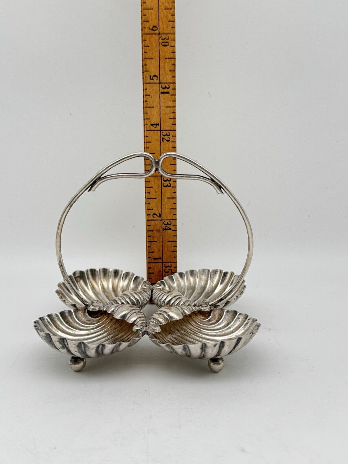 Vintage Shell Dish Portuguese Solid Silver Hallmarked 833