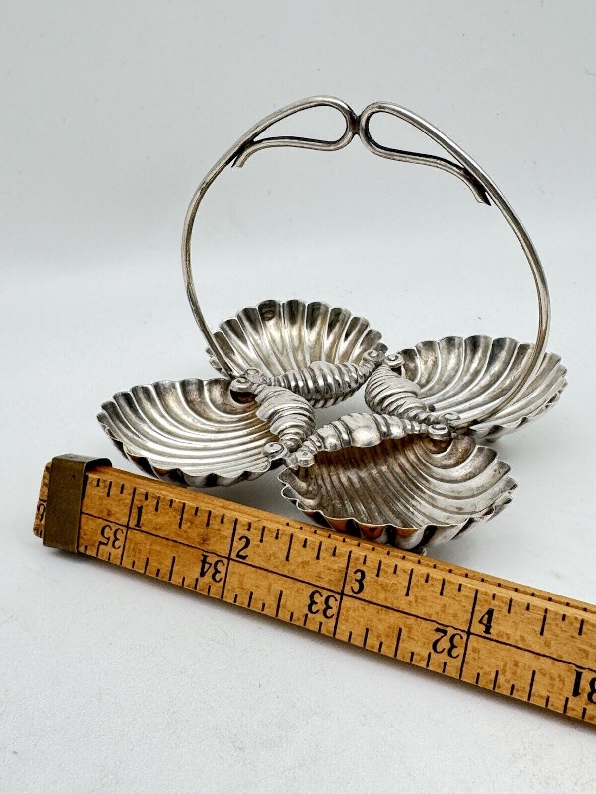 Vintage Shell Dish Portuguese Solid Silver Hallmarked 833