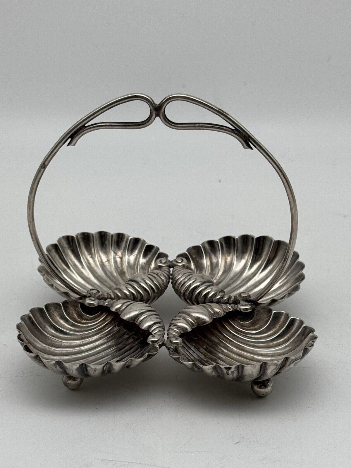 Vintage Shell Dish Portuguese Solid Silver Hallmarked 833