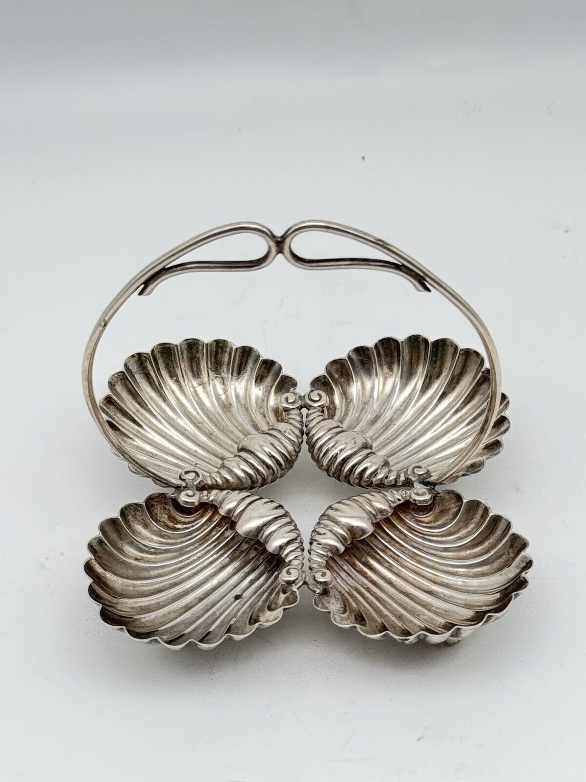 Vintage Shell Dish Portuguese Solid Silver Hallmarked 833