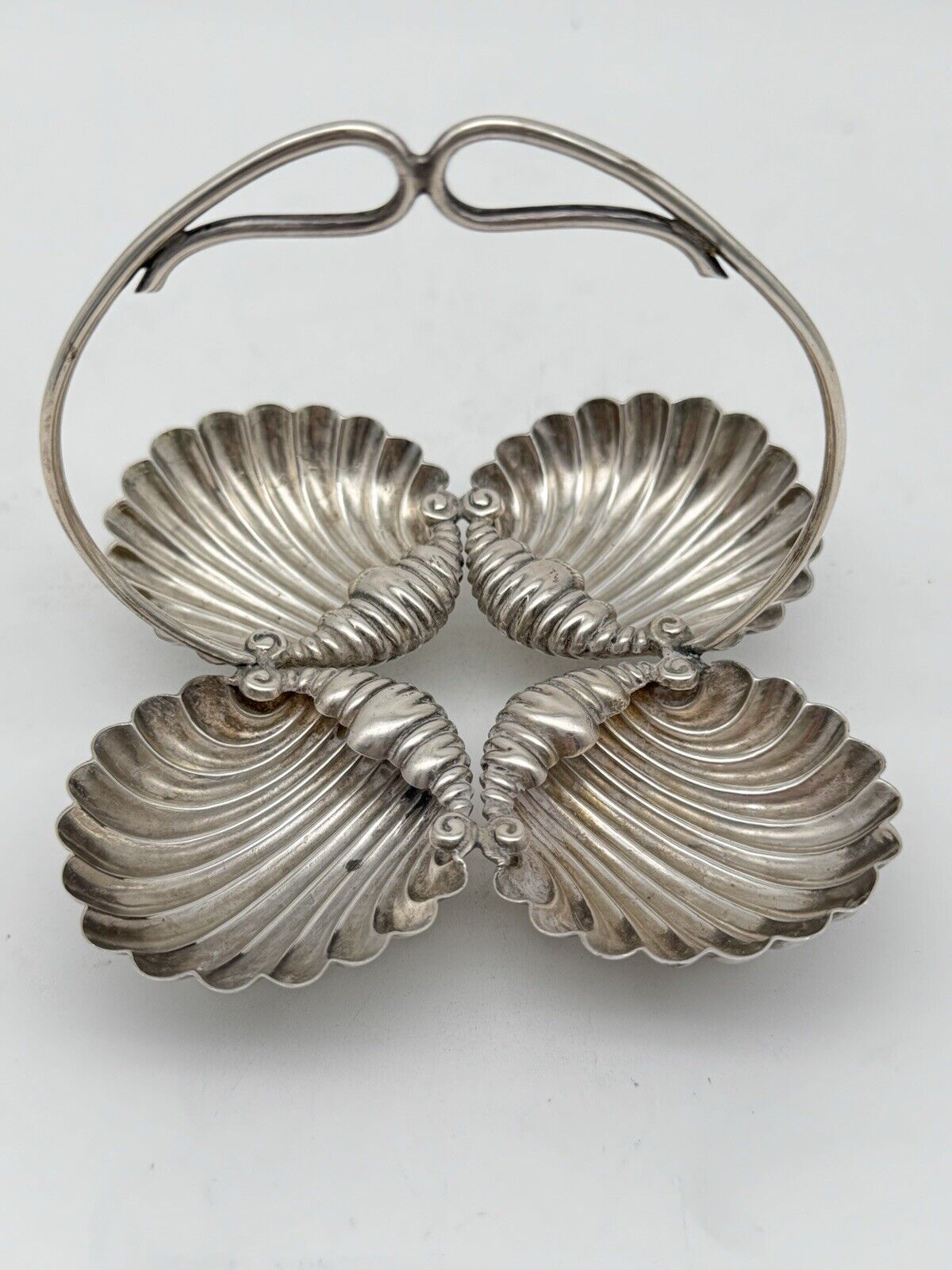 Vintage Shell Dish Portuguese Solid Silver Hallmarked 833