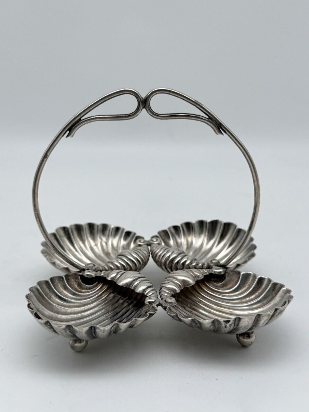 Vintage Shell Dish Portuguese Solid Silver Hallmarked 833