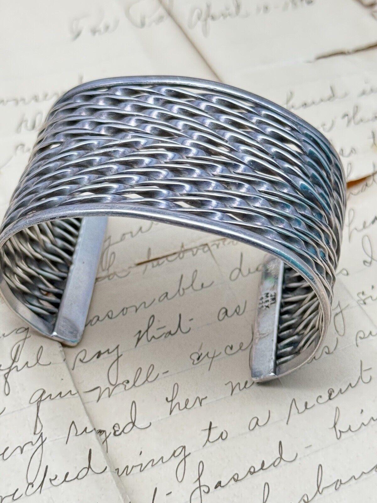 Vintage Cuff Bracelet Sterling 925 SIGNED JRI Mexican