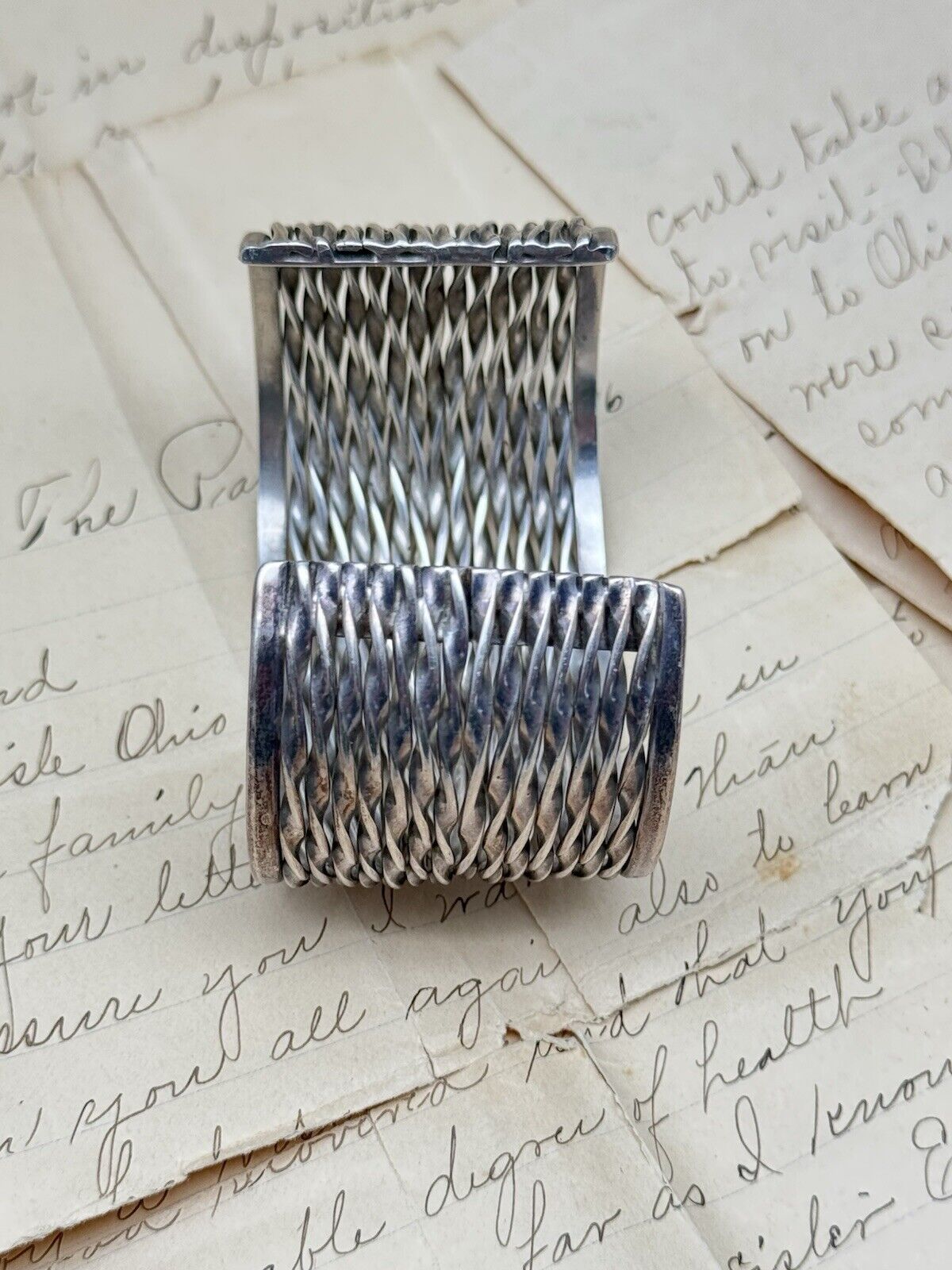 Vintage Cuff Bracelet Sterling 925 SIGNED JRI Mexican