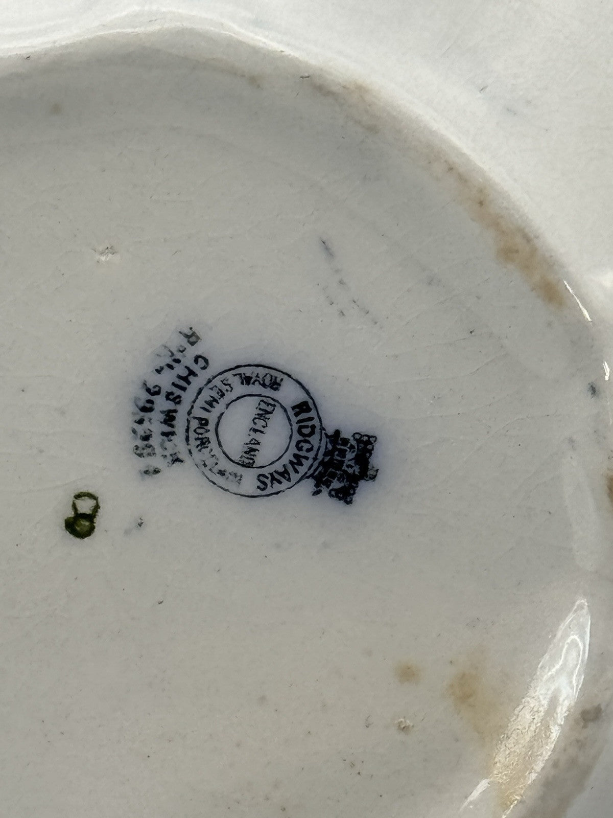 Antique Chiswick (Flow Blue) by RIDGWAY (RIDGWAYS) Sugar Bowl With Lid RARE