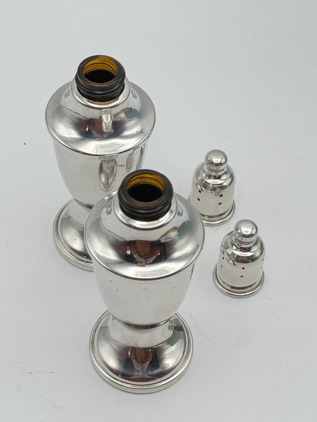 WEB WEIGHTED SALT & PEPPER SHAKERS SET OF 2 In Original Box VINTAGE