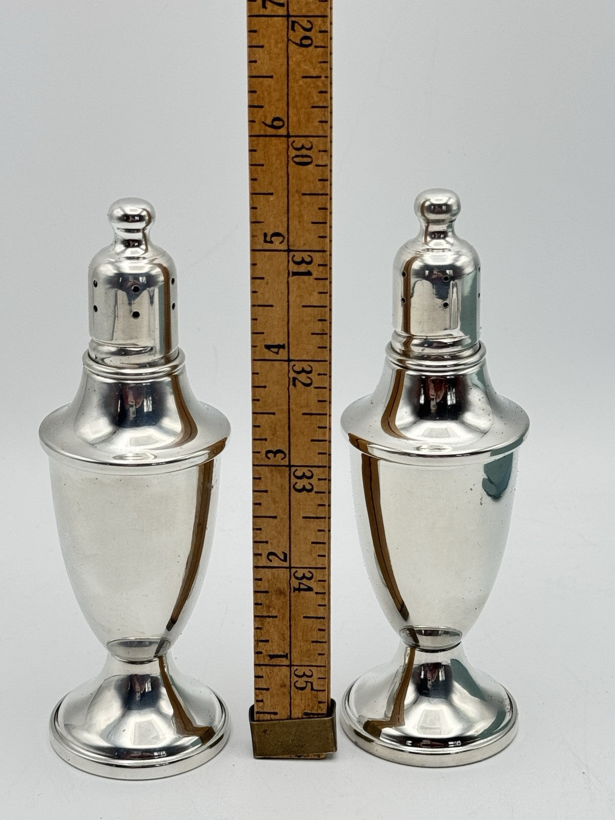 WEB WEIGHTED SALT & PEPPER SHAKERS SET OF 2 In Original Box VINTAGE