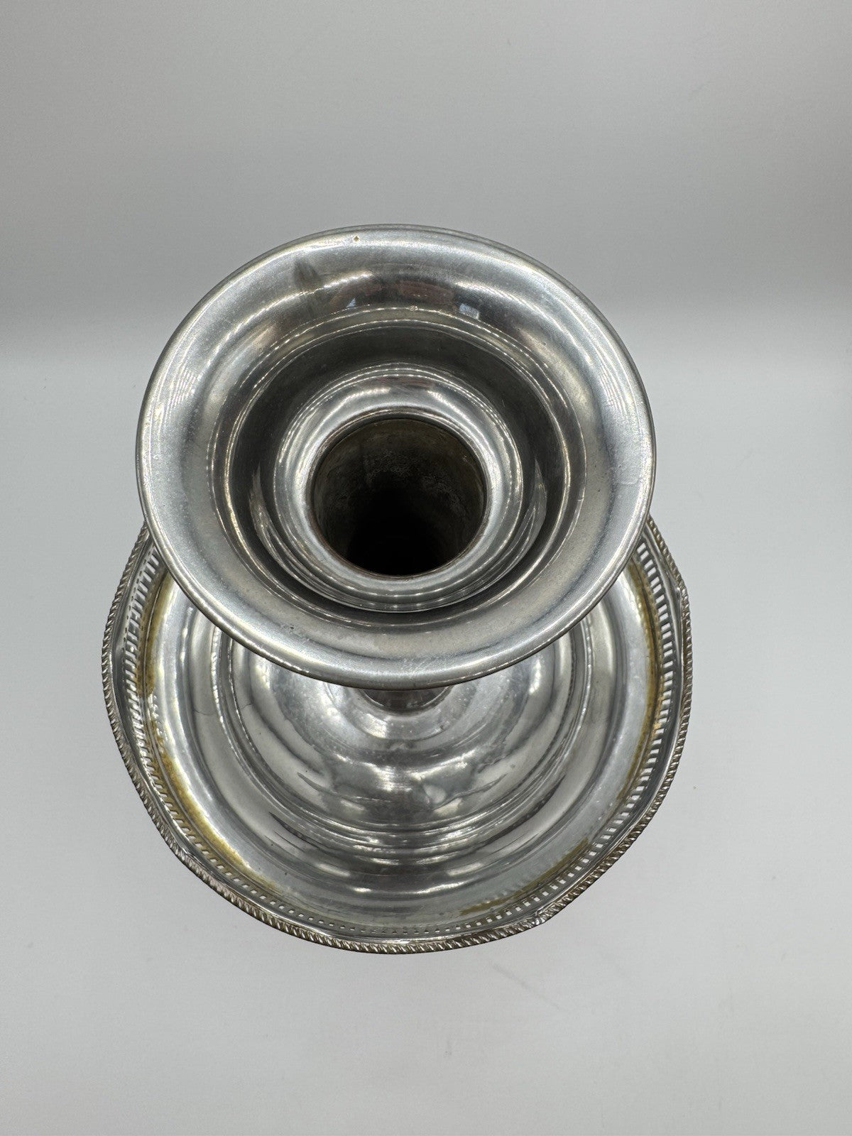 Silverplate EPERGNE 2 Tier Edwardian Style Top Removable Circa 12”h ESTATE FIND