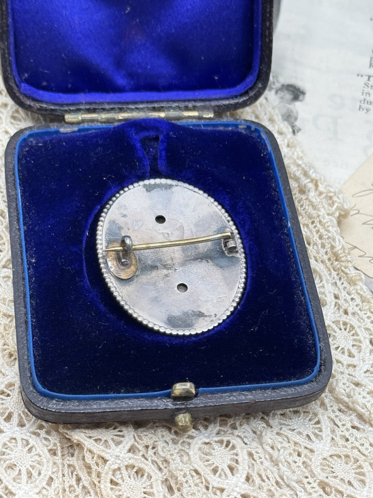 Antique Victorian Silver Cameo Brooch Acid Tested ESTATE FIND No Hallmarks