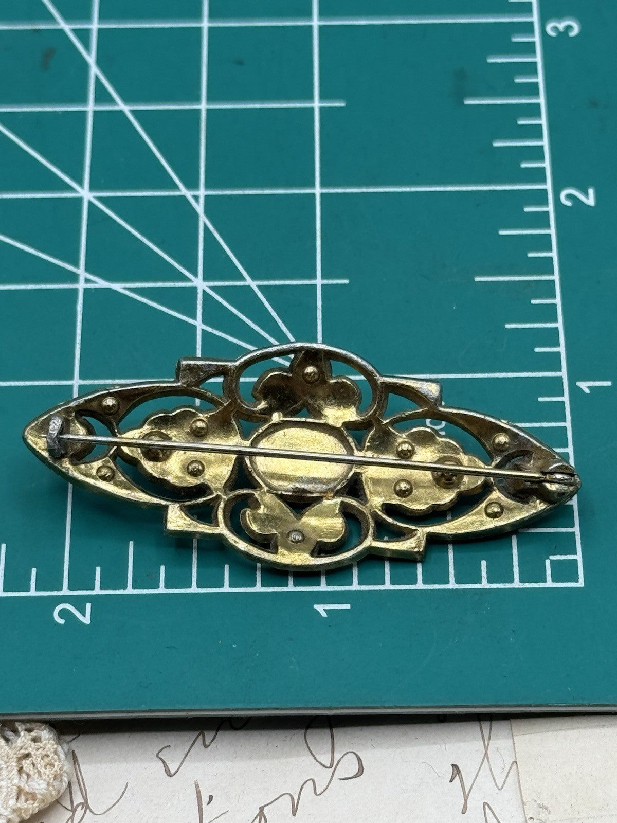 Vintage Czech Style Brooch Rhinestone Edwardian Style ESTATE FIND