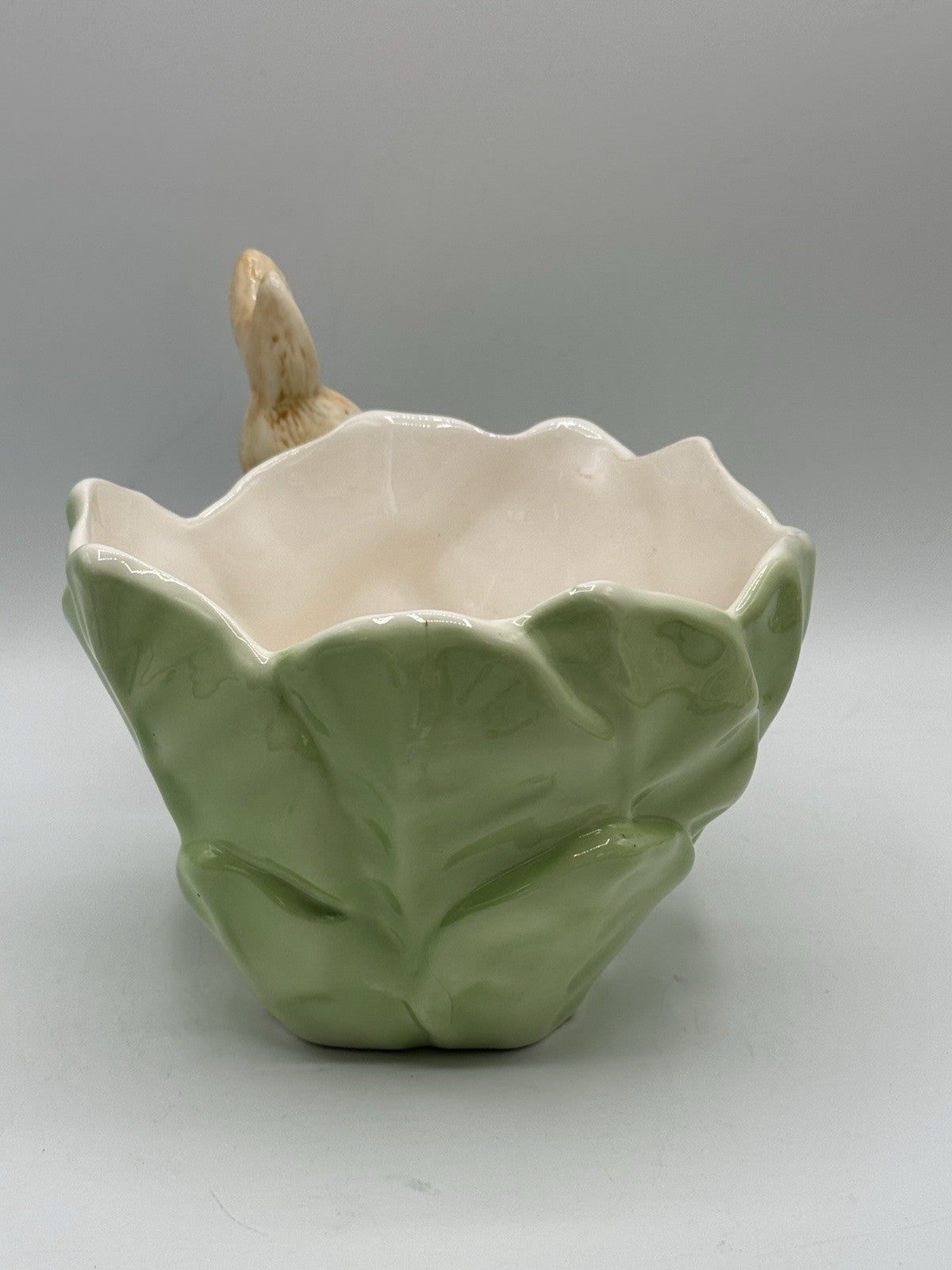 VINTAGE Teleflora 1998 Peter Rabbit Beatrix Potter Green Cabbage Planter Dish