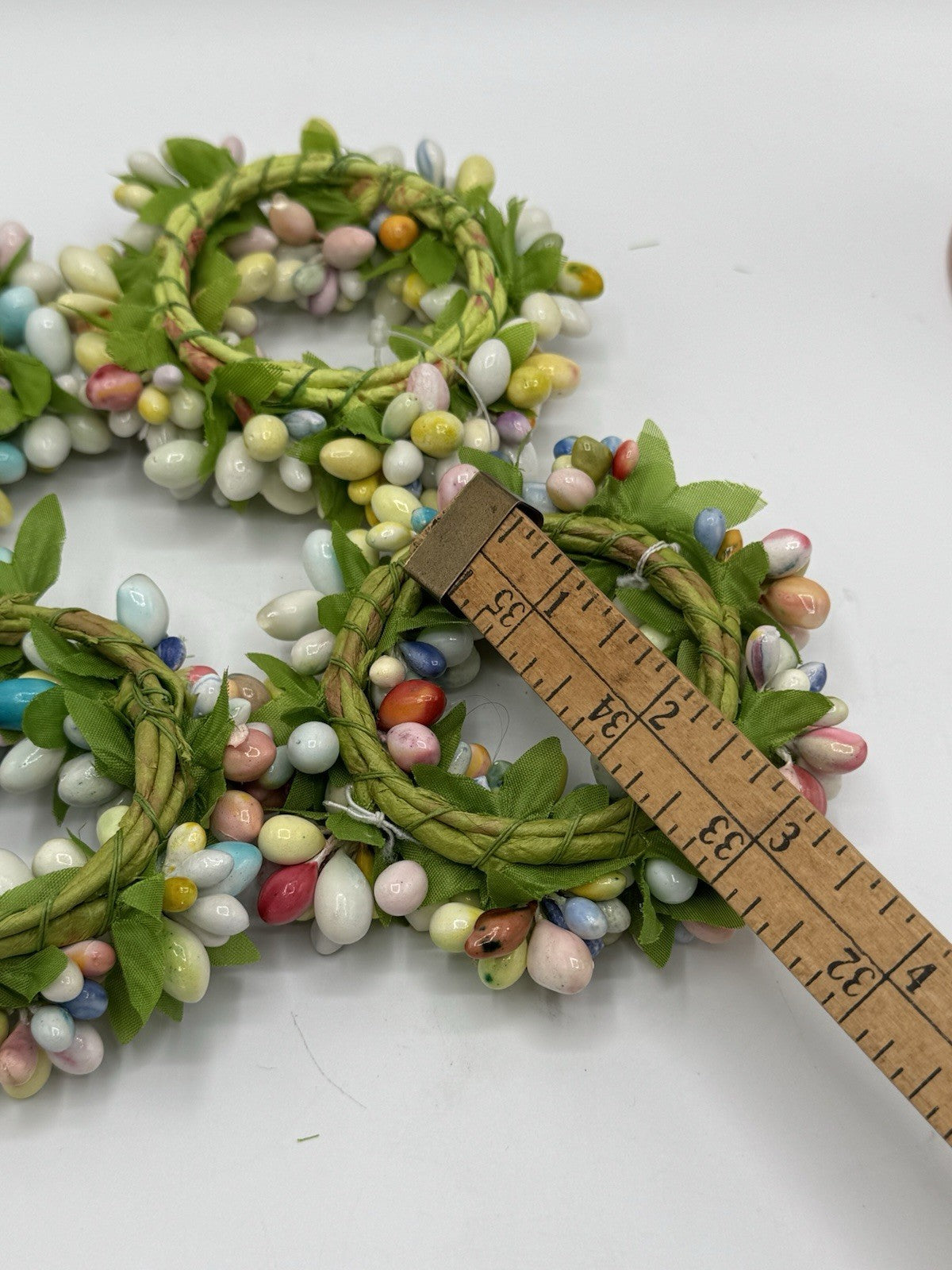 Vintage 4 Easter Candle Rings Pastels Easter Egg Design ESTATE FIND
