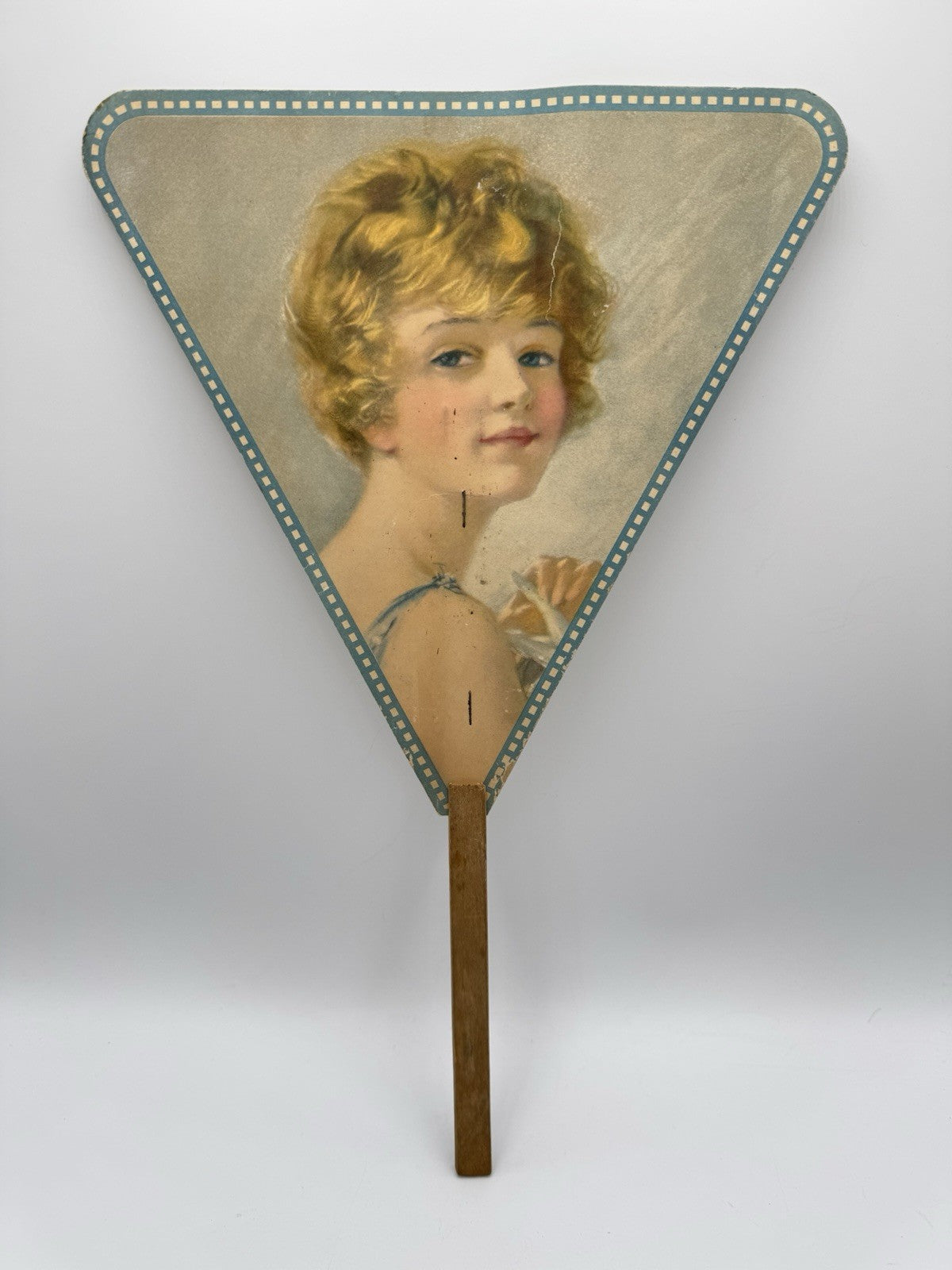 Vintage Cardboard Advertising Fan Charlottesville Fitzhugh Bros. Drugist