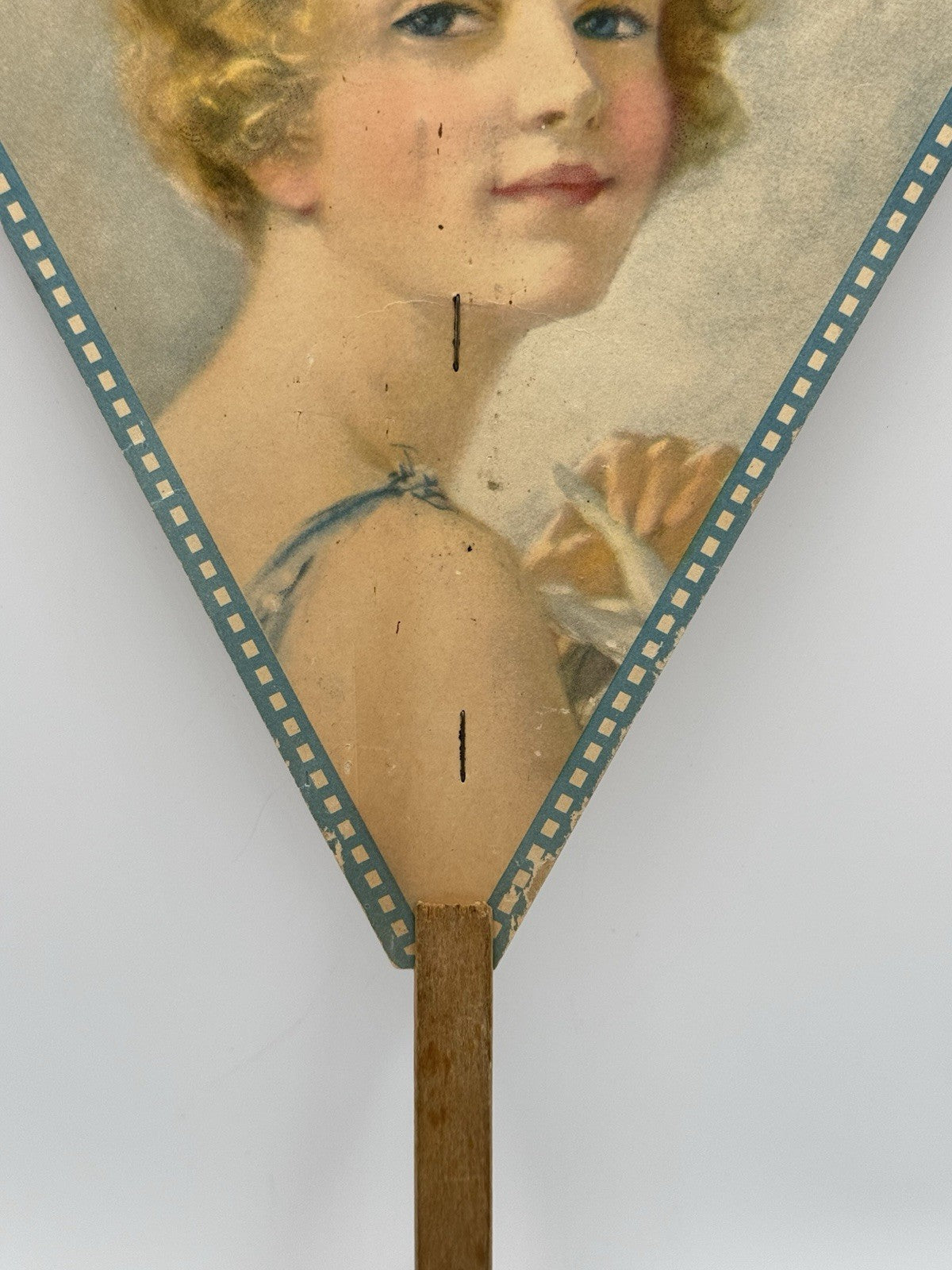 Vintage Cardboard Advertising Fan Charlottesville Fitzhugh Bros. Drugist