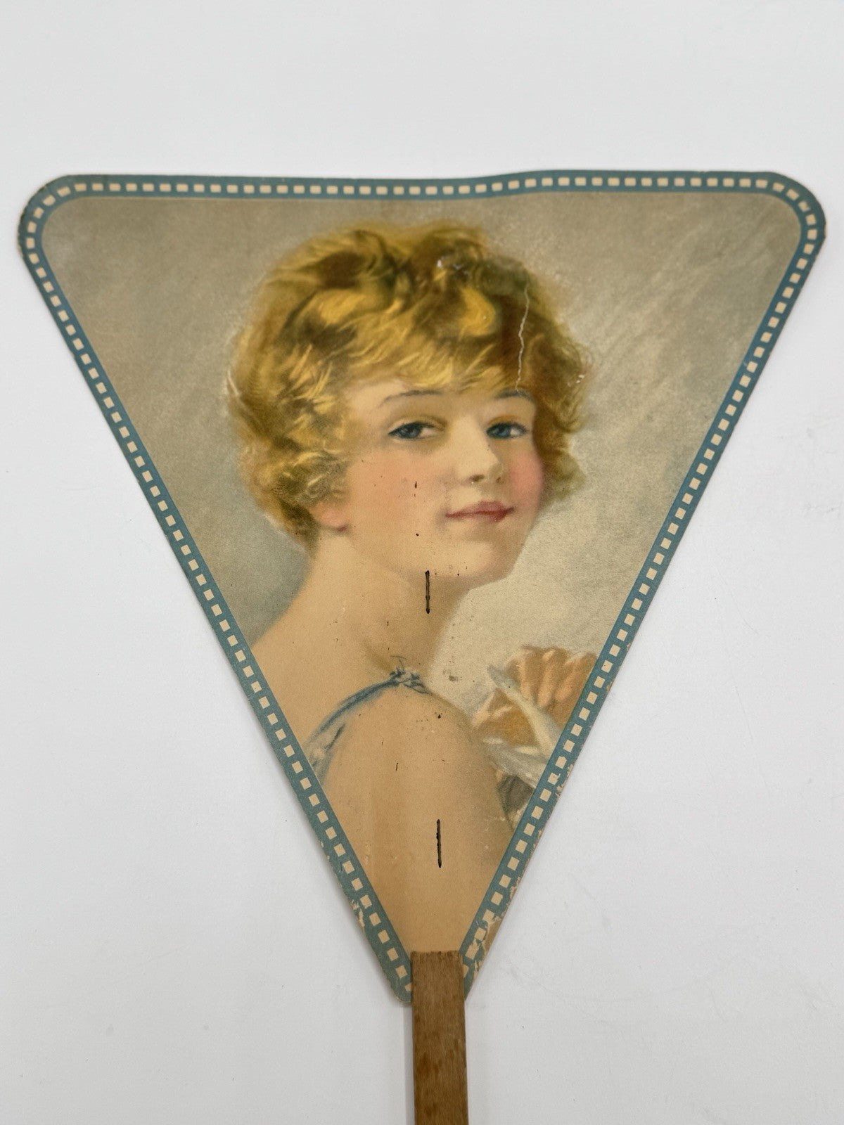 Vintage Cardboard Advertising Fan Charlottesville Fitzhugh Bros. Drugist