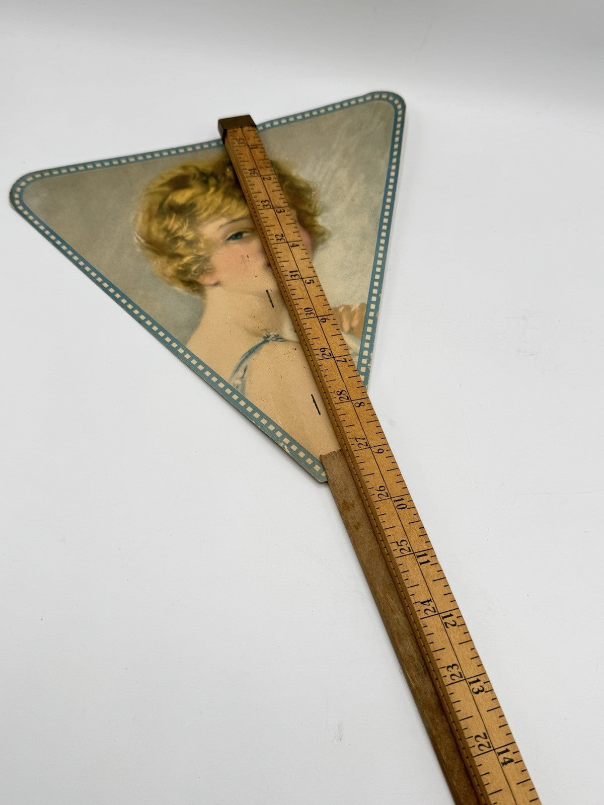 Vintage Cardboard Advertising Fan Charlottesville Fitzhugh Bros. Drugist
