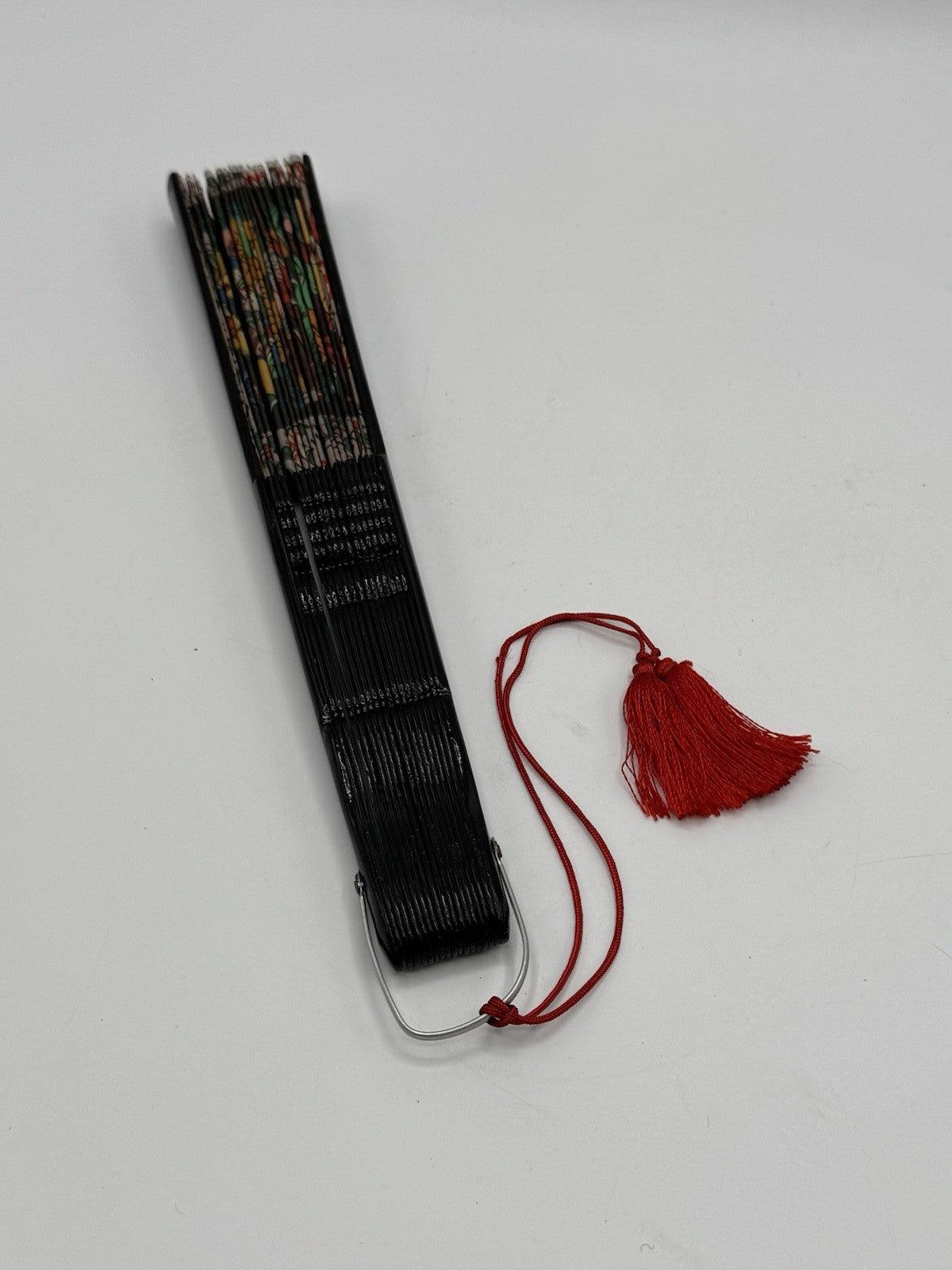 Vintage Japanese Hand Fan Closed 9” Open 16”