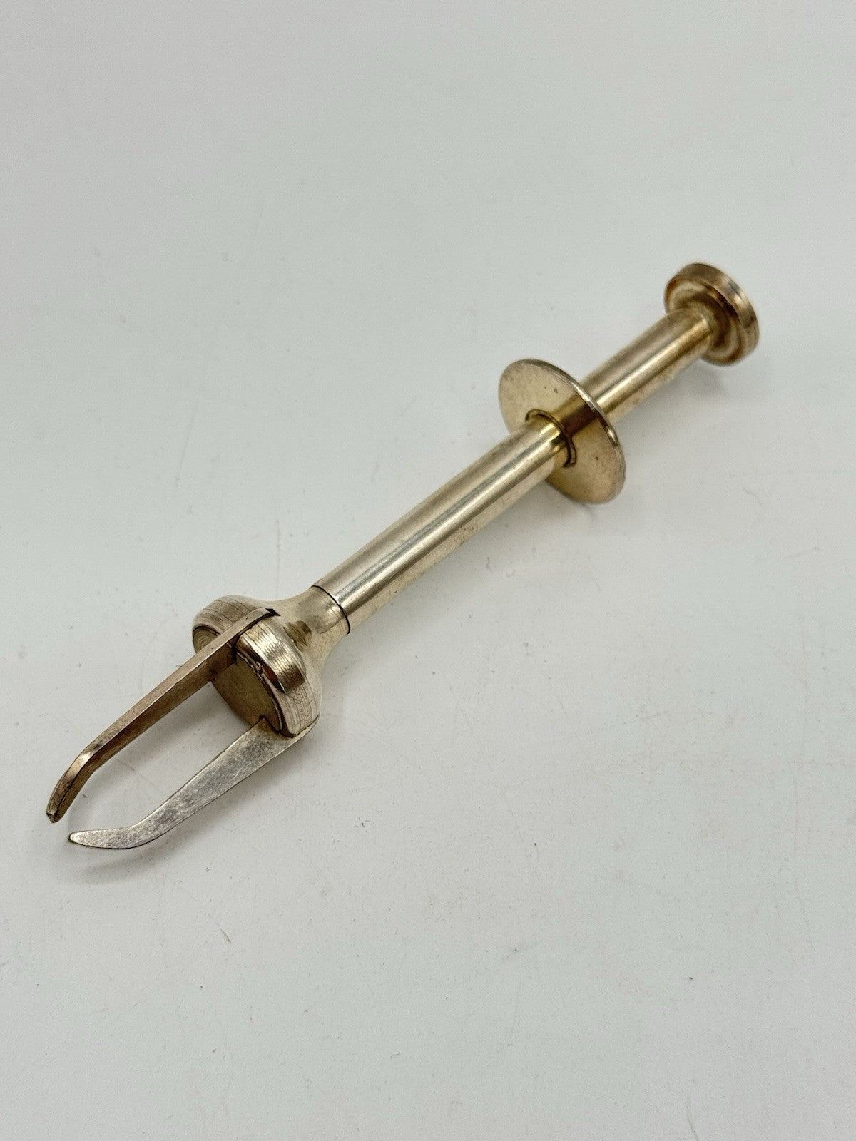 VTG SILVER-PLATE GUILLOCHE ENAMEL SUGAR OLIVE ICE TONGS NIPS Estate Find