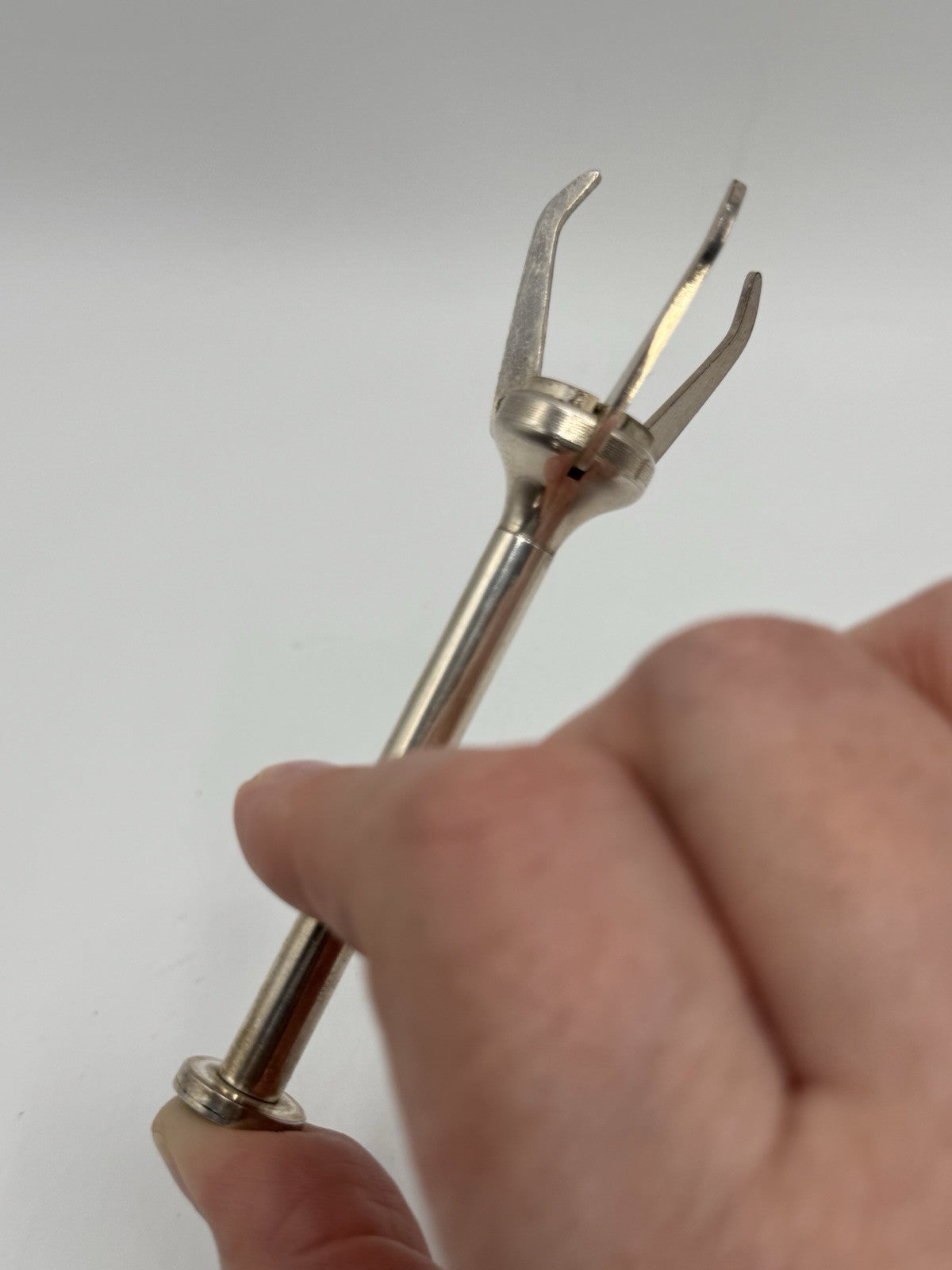 VTG SILVER-PLATE GUILLOCHE ENAMEL SUGAR OLIVE ICE TONGS NIPS Estate Find