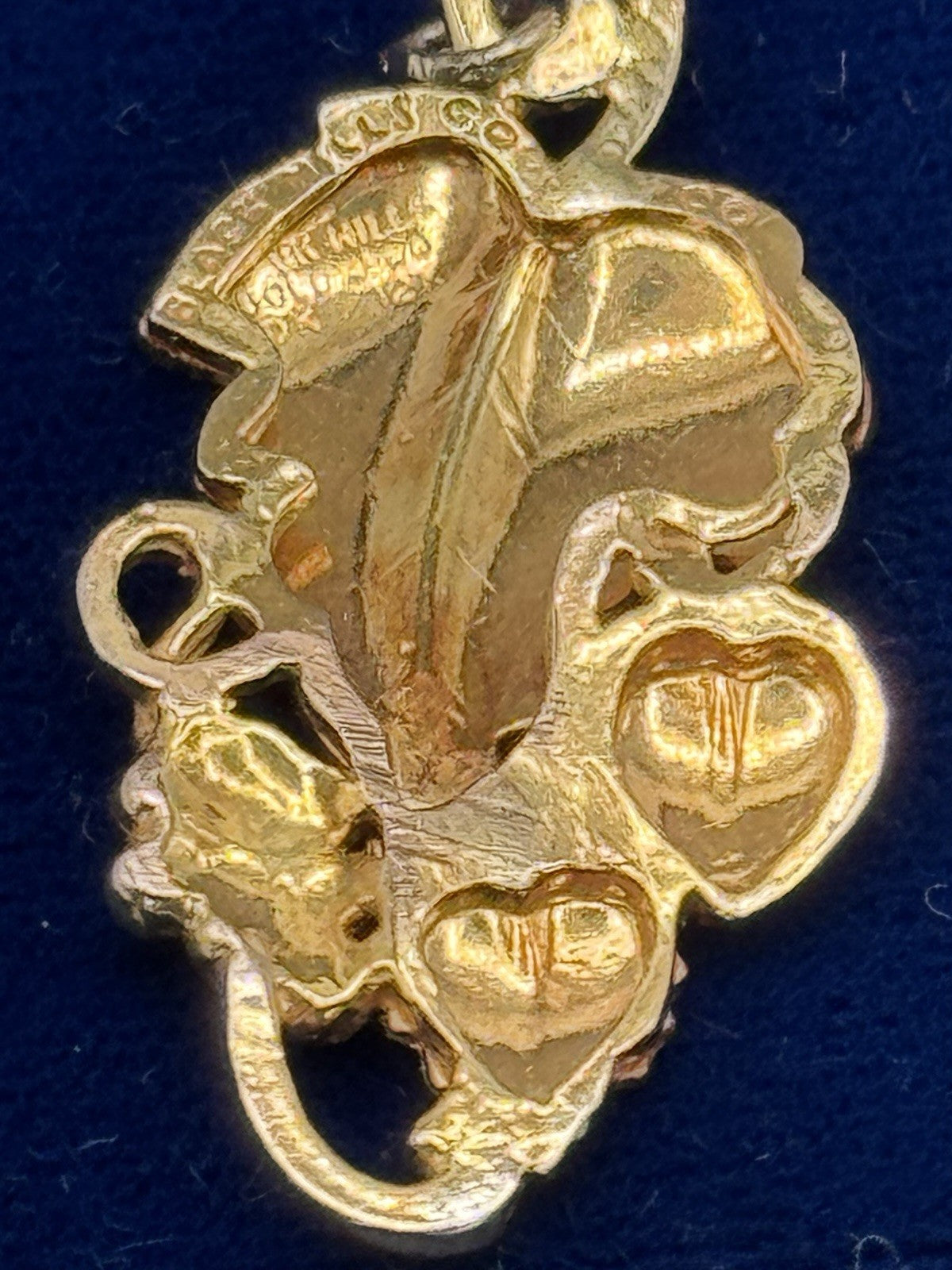 10k & 12k Black Hills Gold Pendant Black Hills Gold Vine Leaves Charm 3.4g