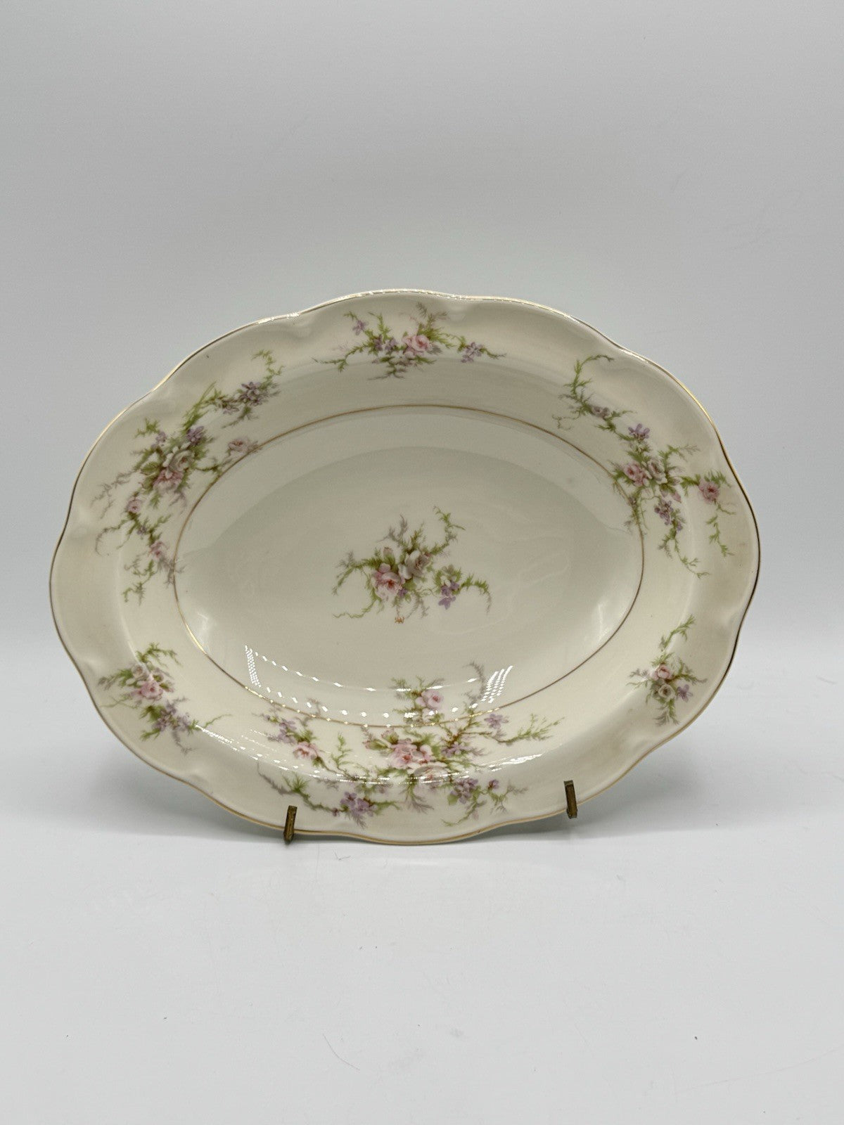 Theodore Haviland New York ROSALINDE 9" Oval Vegetable Serving Bowl FRANCE