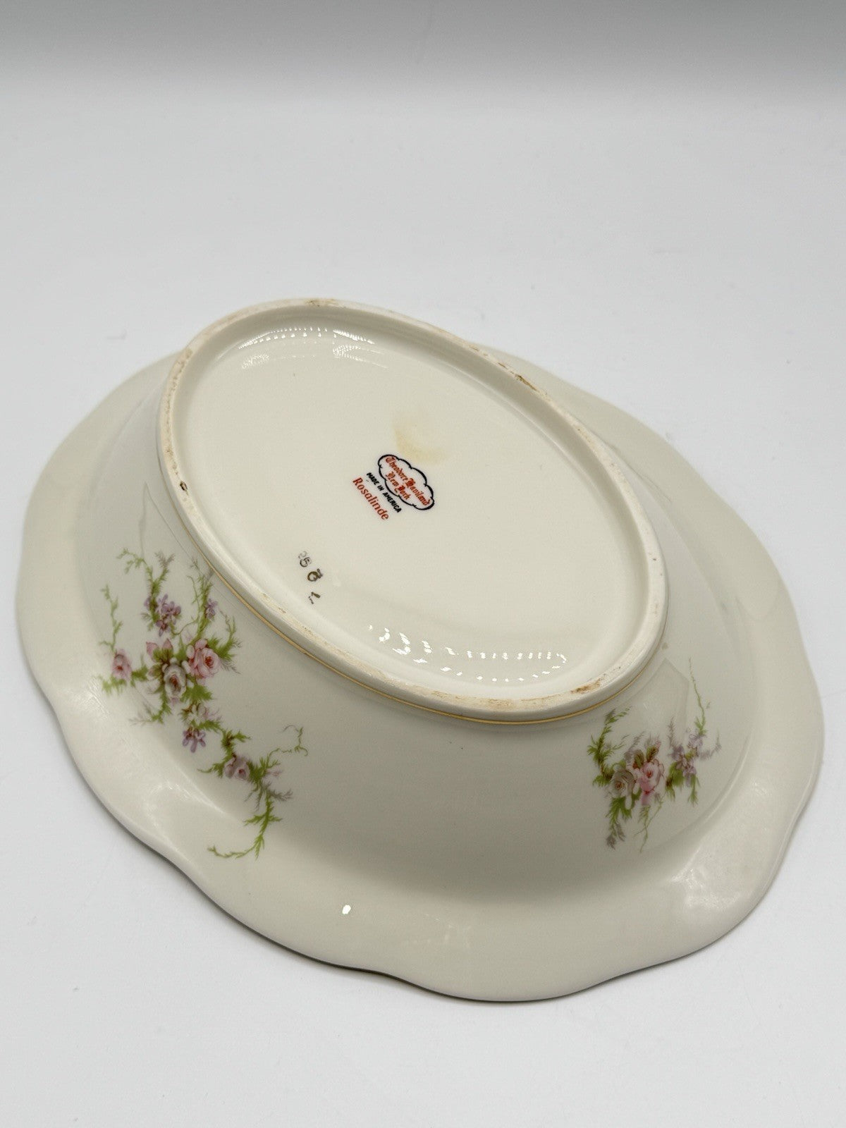 Theodore Haviland New York ROSALINDE 9" Oval Vegetable Serving Bowl FRANCE