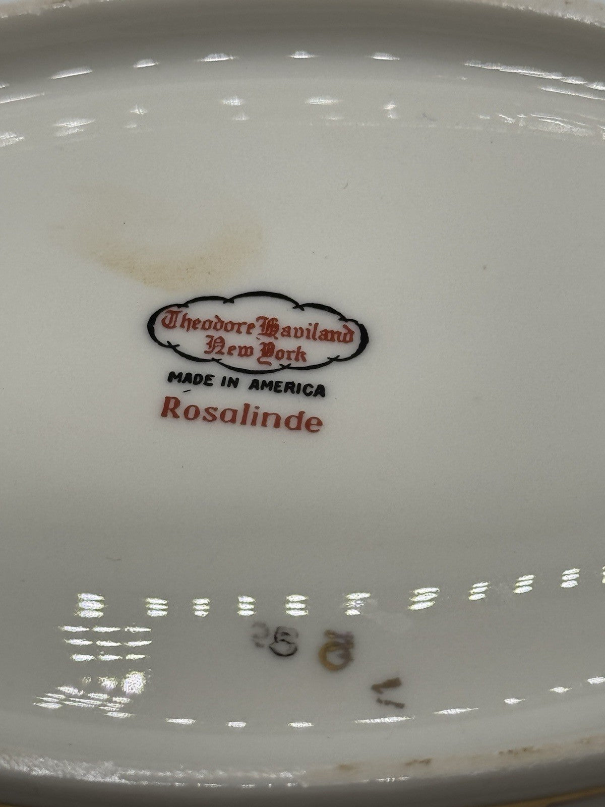 Theodore Haviland New York ROSALINDE 9" Oval Vegetable Serving Bowl FRANCE
