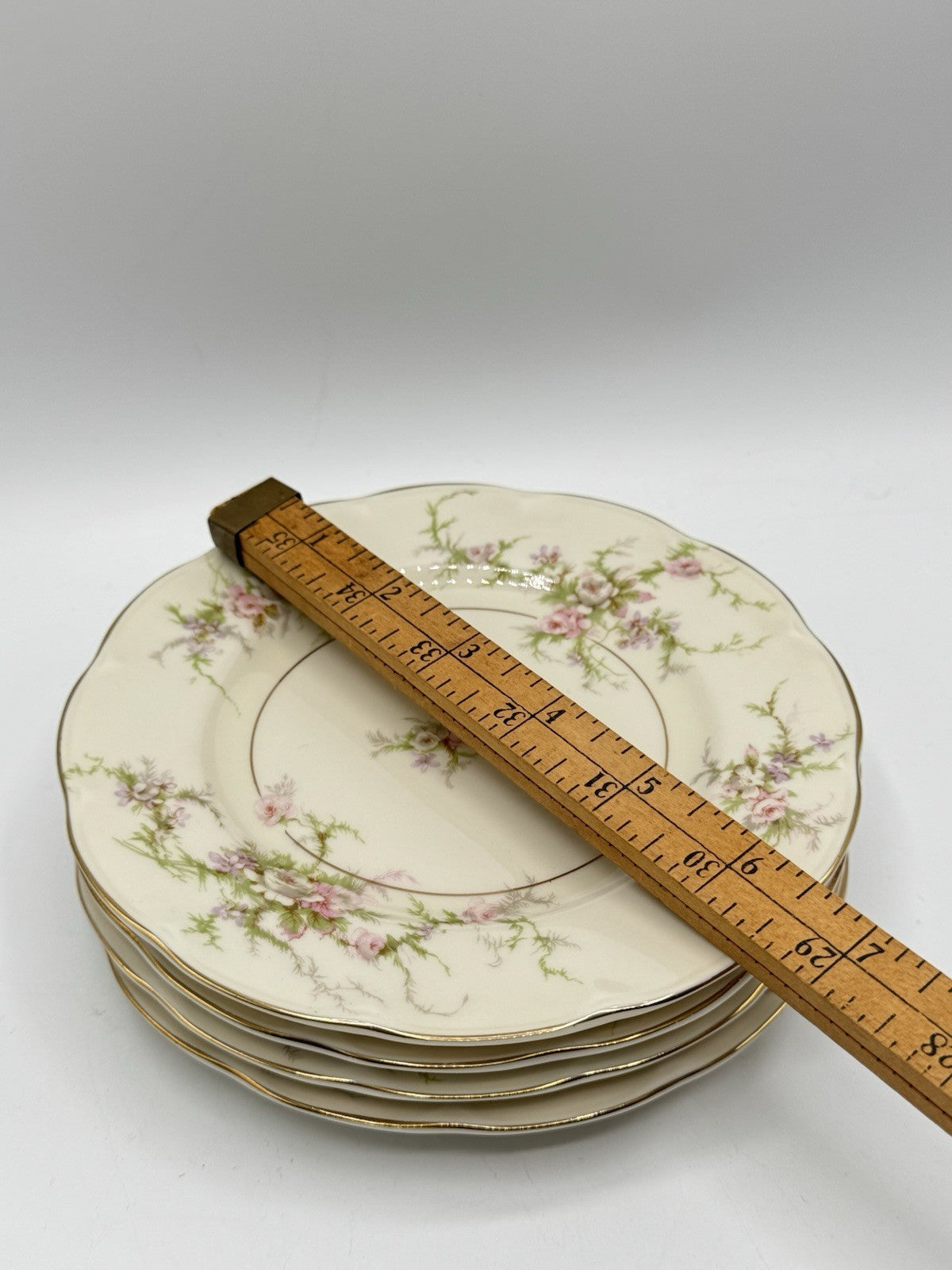 4 Haviland Porcelain Rosalinde New York Rosalinde 6 1/2" Bread & Butter Plates