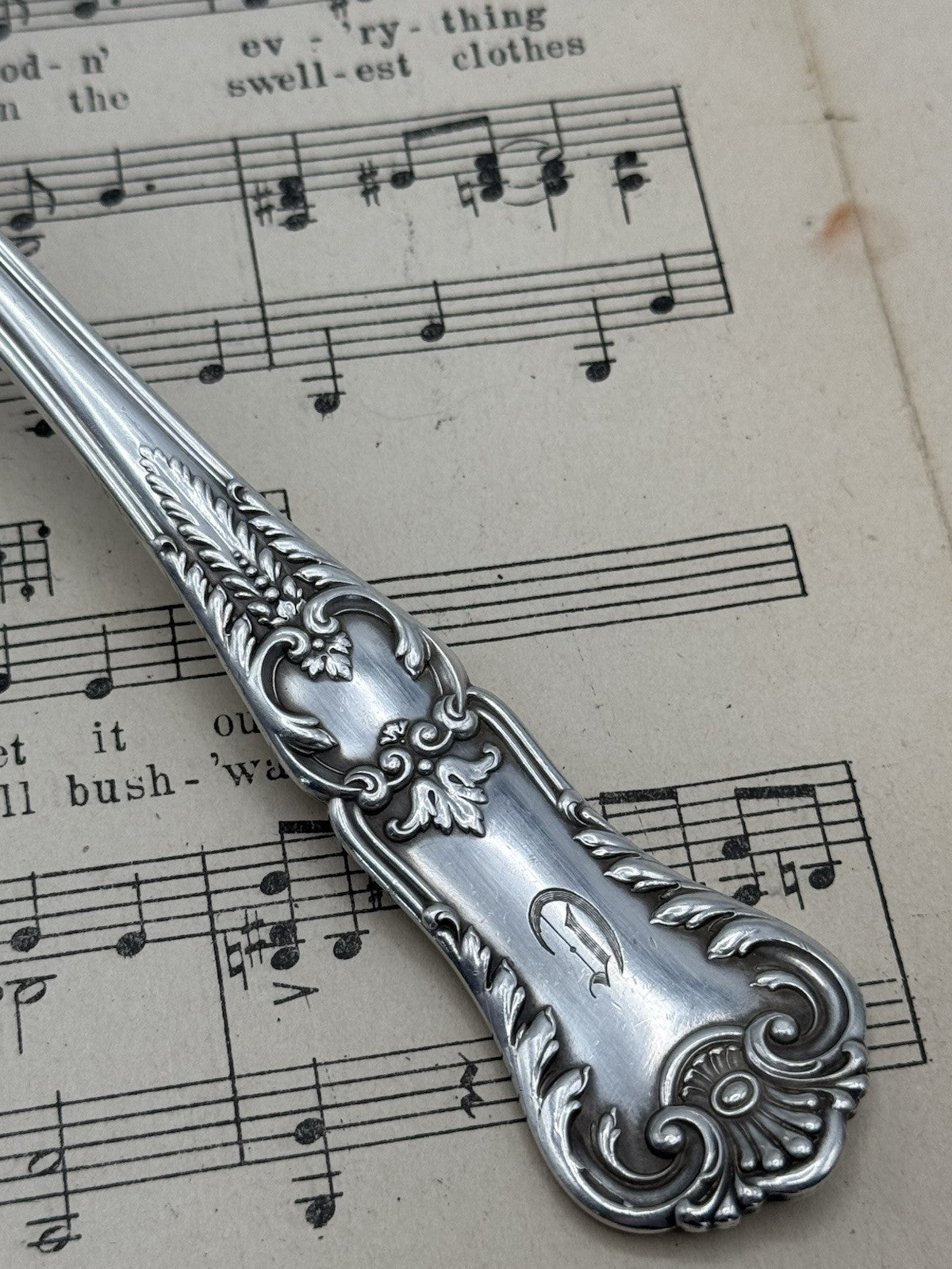 Antique Silverplate GORHAM Richmond 1897 Casserole Spoon Serving Piece Monogram