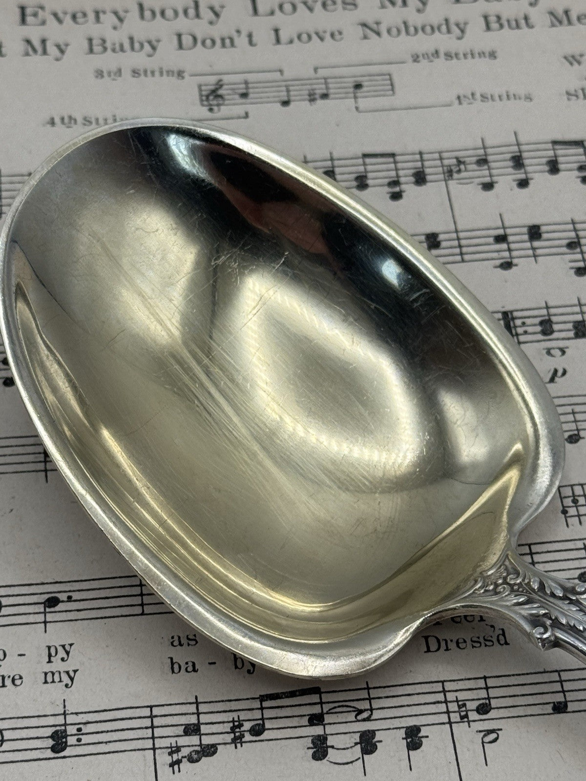 Antique Silverplate GORHAM Richmond 1897 Casserole Spoon Serving Piece Monogram