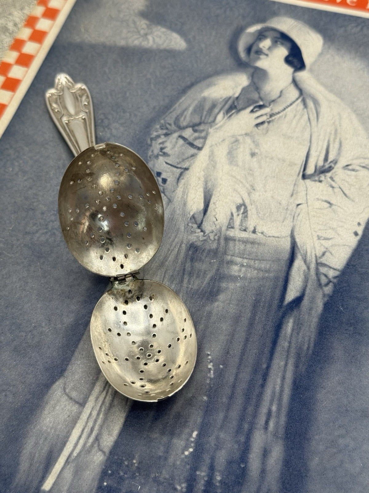 Antique Silverplate Tea Egg Spoon Art Nouveau ESTATE FIND