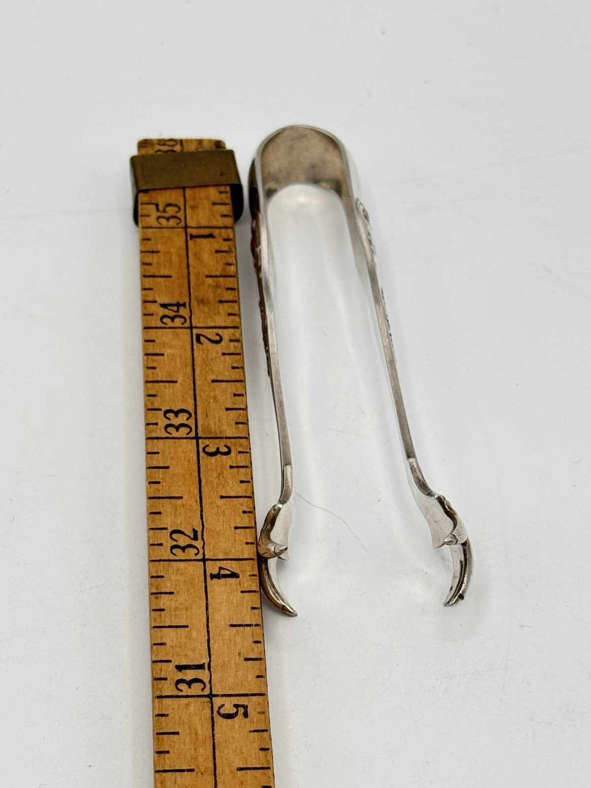 Vintage Silverplate Shell Motif Sugar Tongs GORHAM Monogram D
