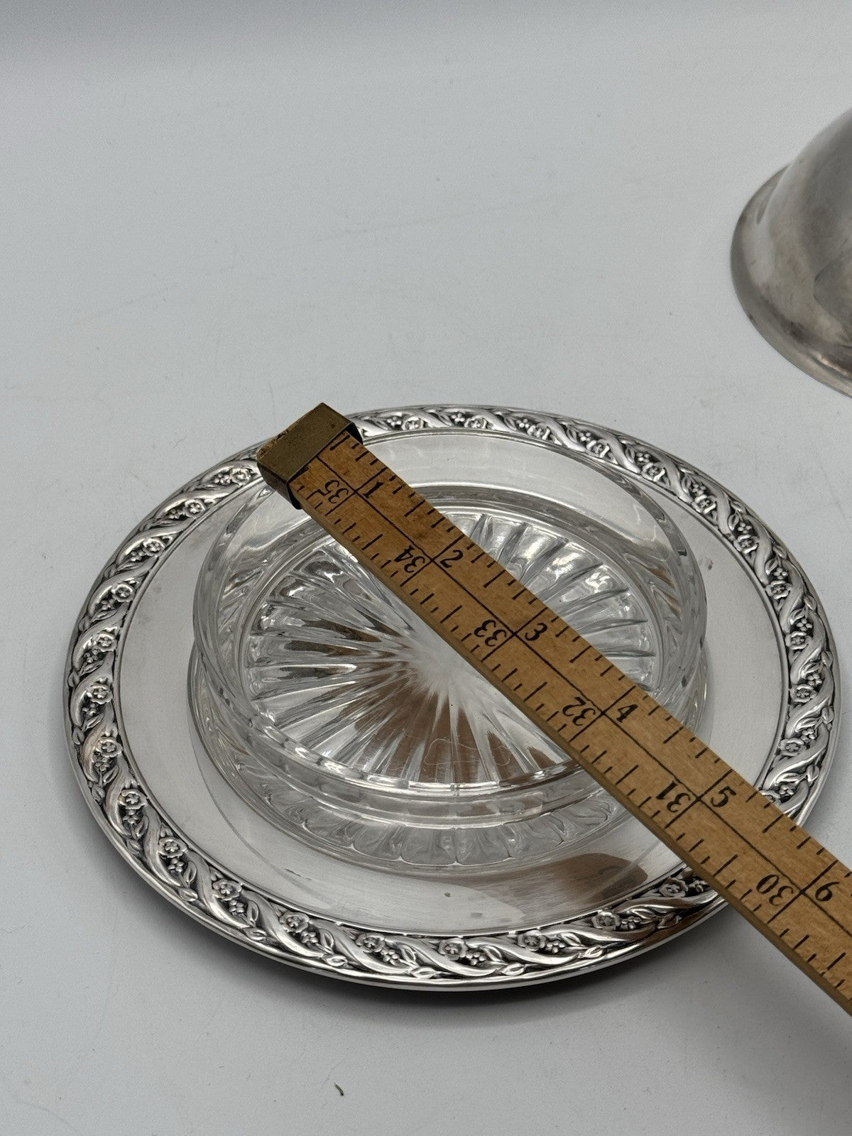 Vintage Silverplate Domed Butter Dish Includes Glass Insert