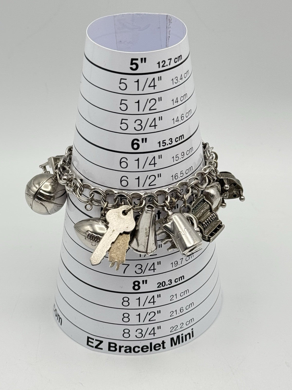 Vintage Sterling LOADED Charm Bracelet 23 Charms 6.5” ESTATE FIND