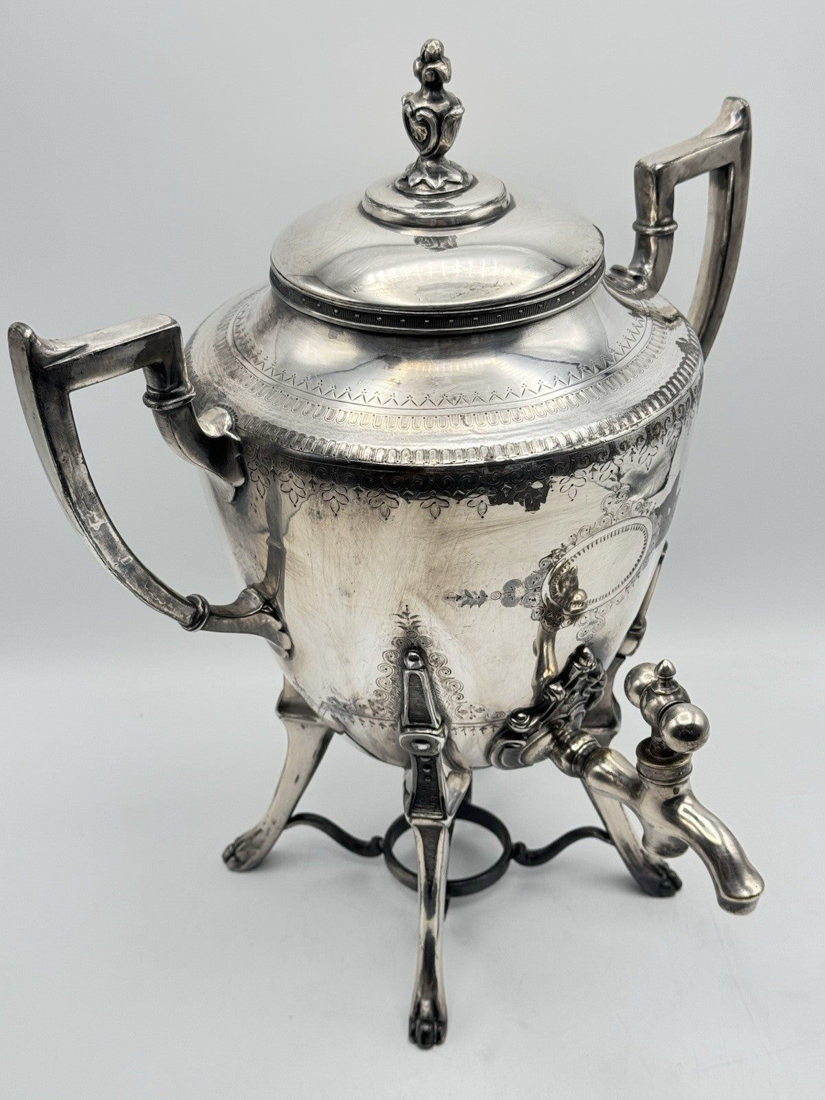 Antique Silverplate Samovar Drink Dispenser Aesthetic Movement Style ESTATE FIND