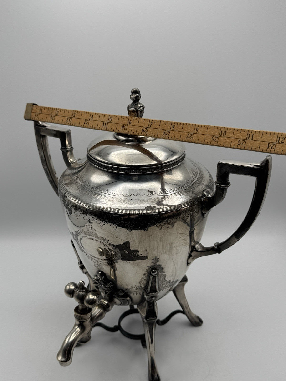 Antique Silverplate Samovar Drink Dispenser Aesthetic Movement Style ESTATE FIND