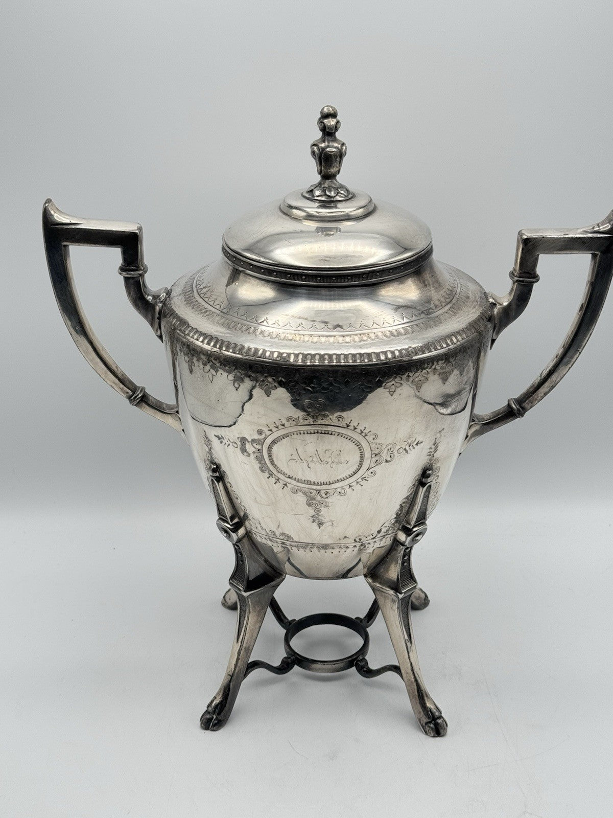 Antique Silverplate Samovar Drink Dispenser Aesthetic Movement Style ESTATE FIND