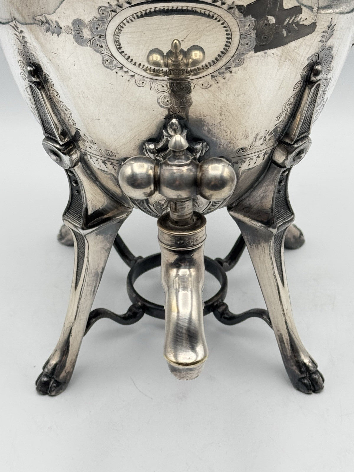 Antique Silverplate Samovar Drink Dispenser Aesthetic Movement Style ESTATE FIND