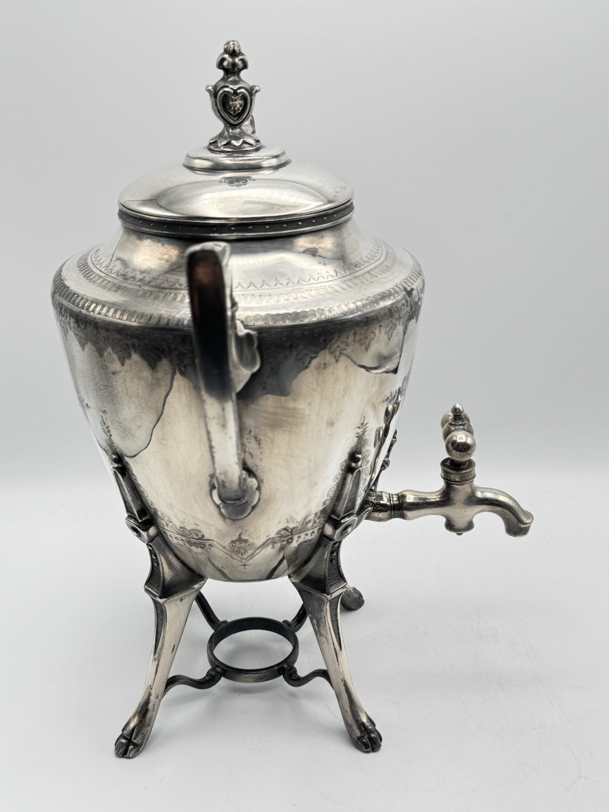 Antique Silverplate Samovar Drink Dispenser Aesthetic Movement Style ESTATE FIND