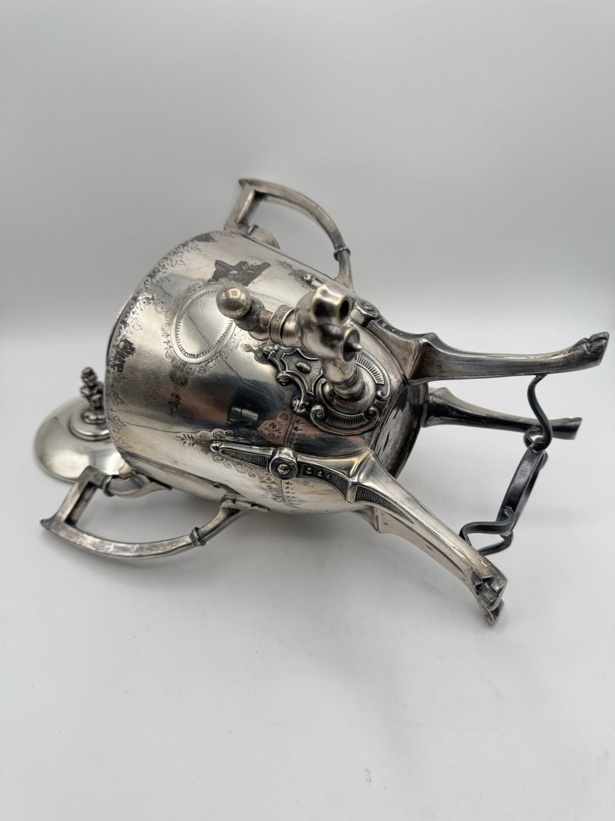 Antique Silverplate Samovar Drink Dispenser Aesthetic Movement Style ESTATE FIND