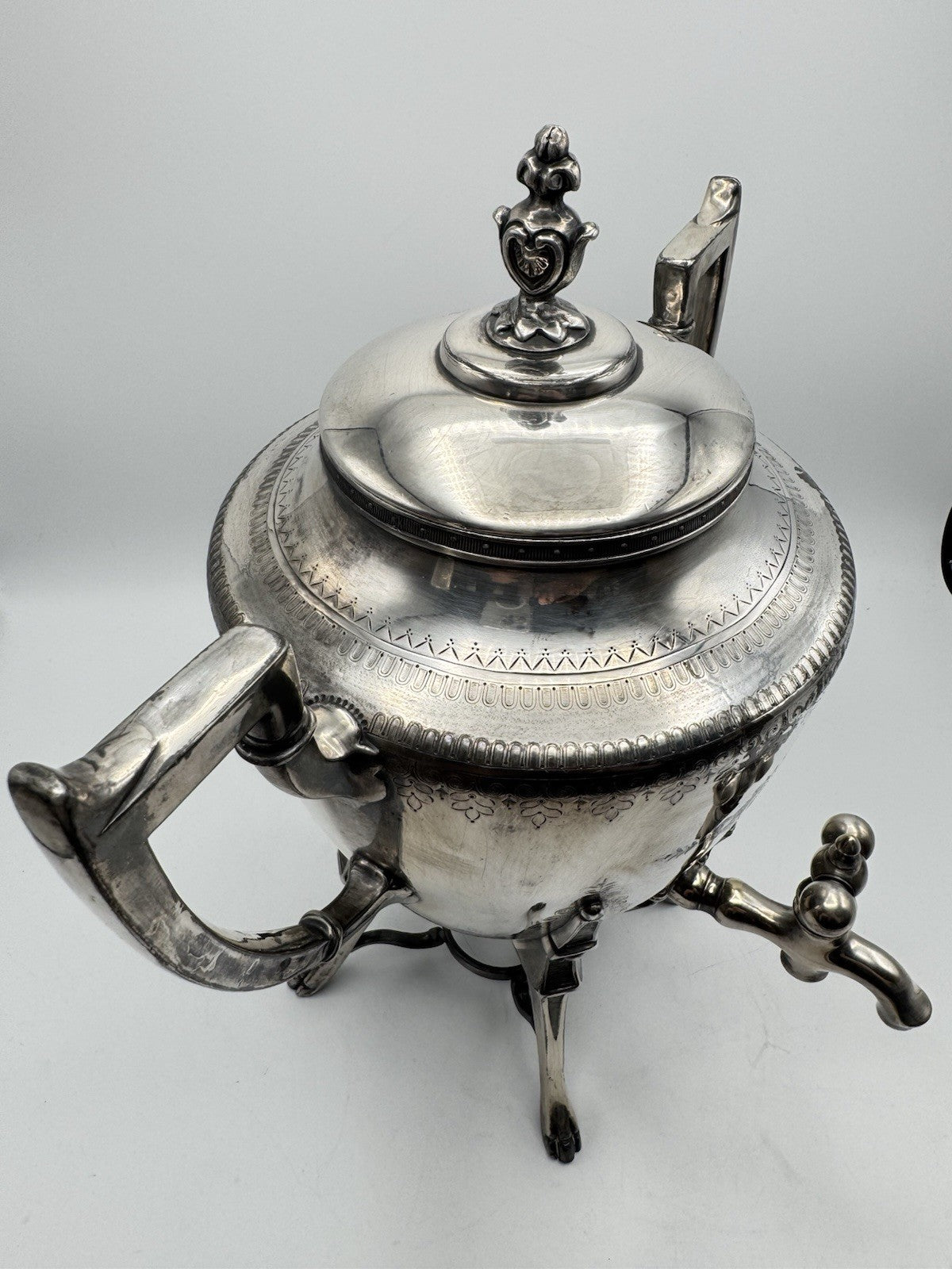 Antique Silverplate Samovar Drink Dispenser Aesthetic Movement Style ESTATE FIND