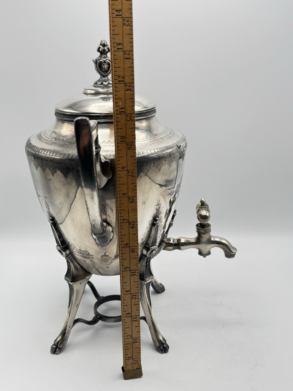 Antique Silverplate Samovar Drink Dispenser Aesthetic Movement Style ESTATE FIND